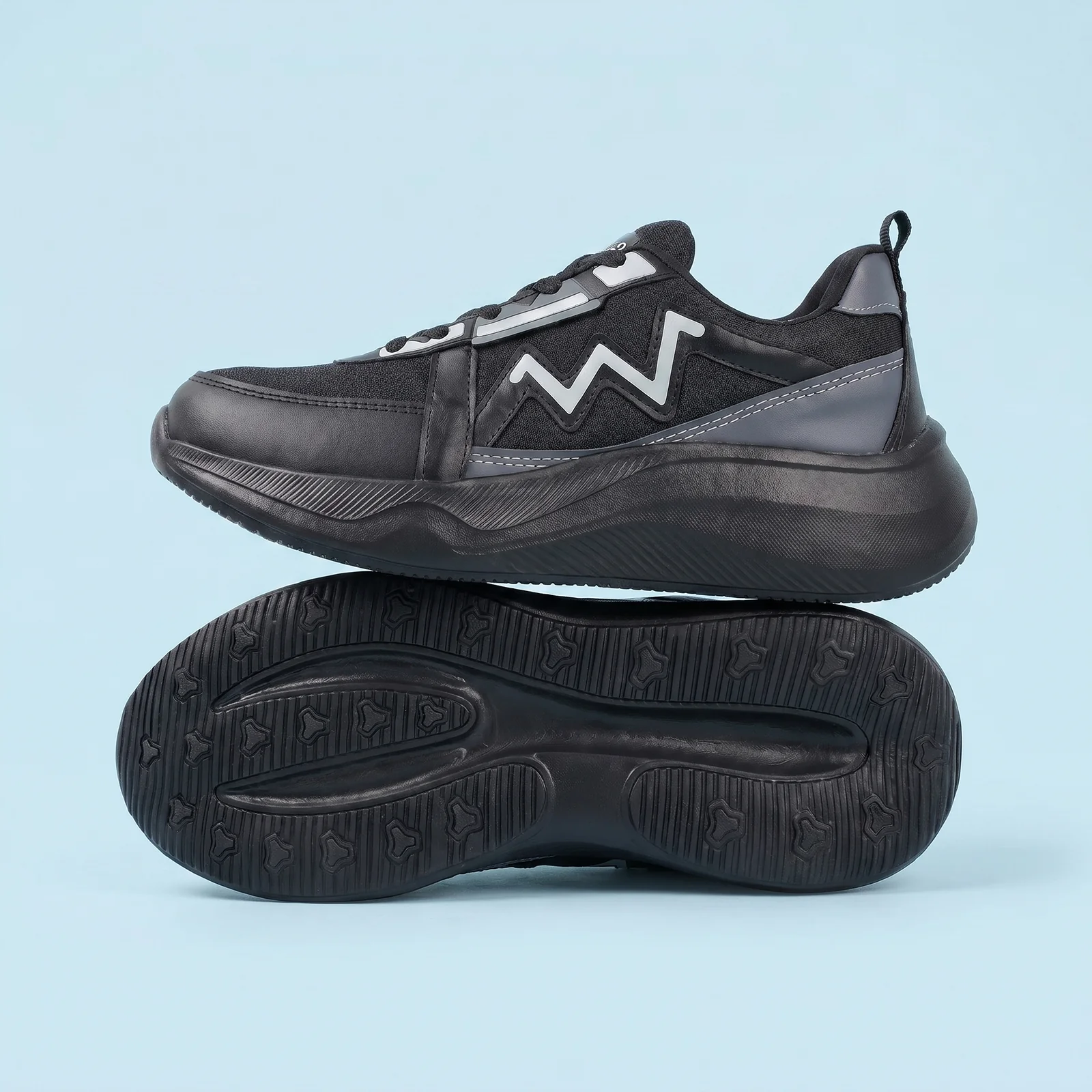 Men's Lace-up Sports Shoe -ONG97006 Black Grey - Image 5