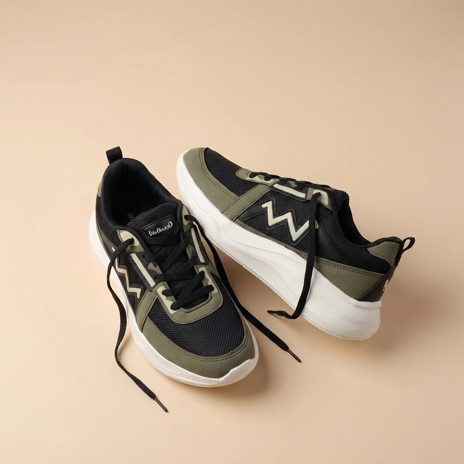 Men's Lace-up Sports Shoe -ONG97006 Black Olive - Image 6
