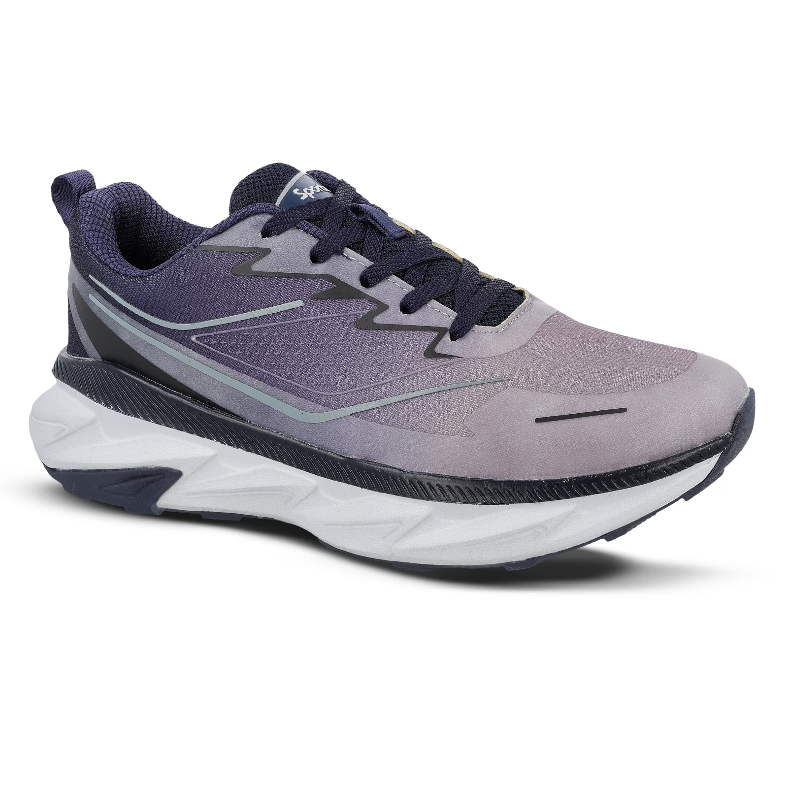 Men's Lace-up Sports Shoe - SGE21006 Navy Blue - Image 4
