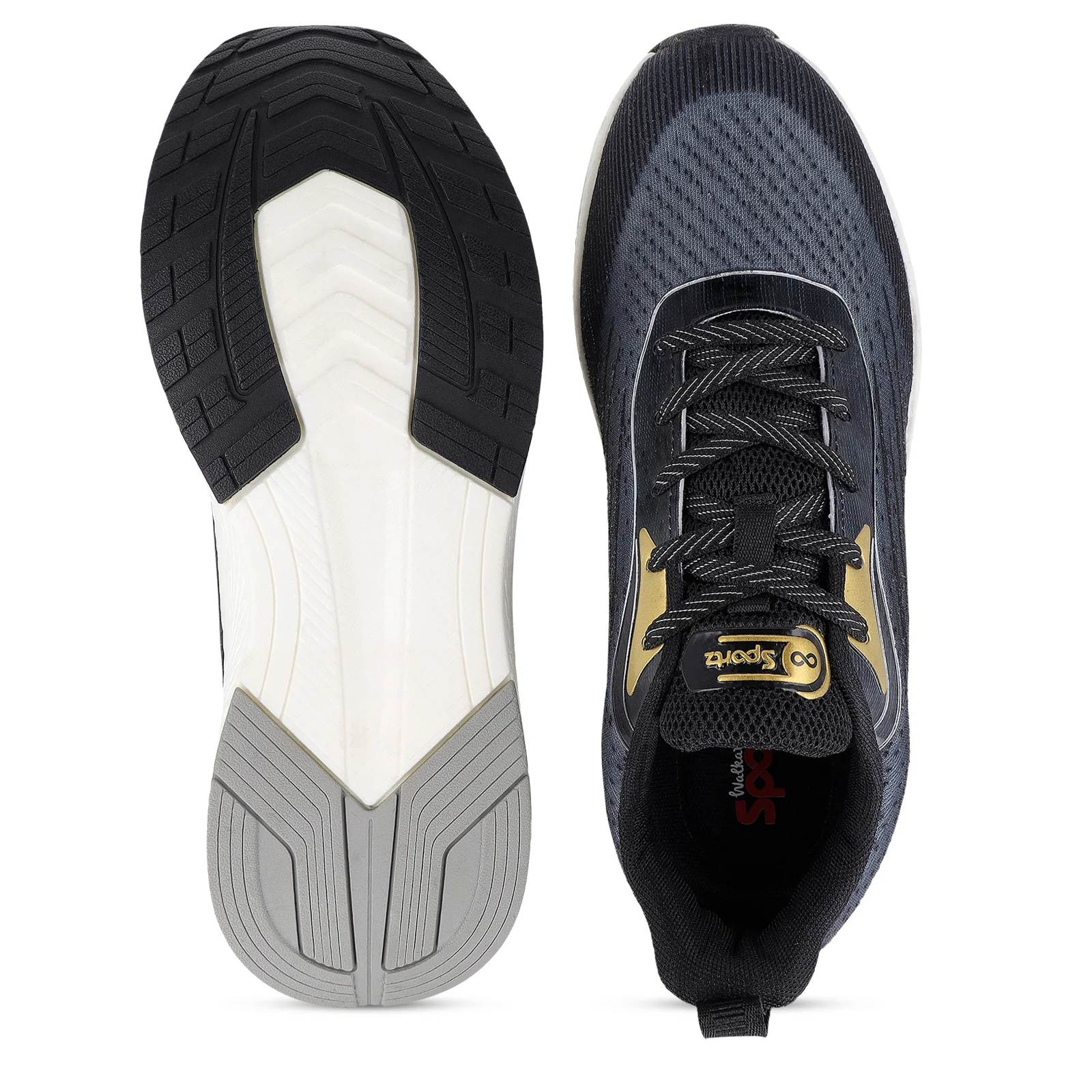 DANZO Men's Lace-up Sports Shoe - WS9147 Black Gold - Image 2