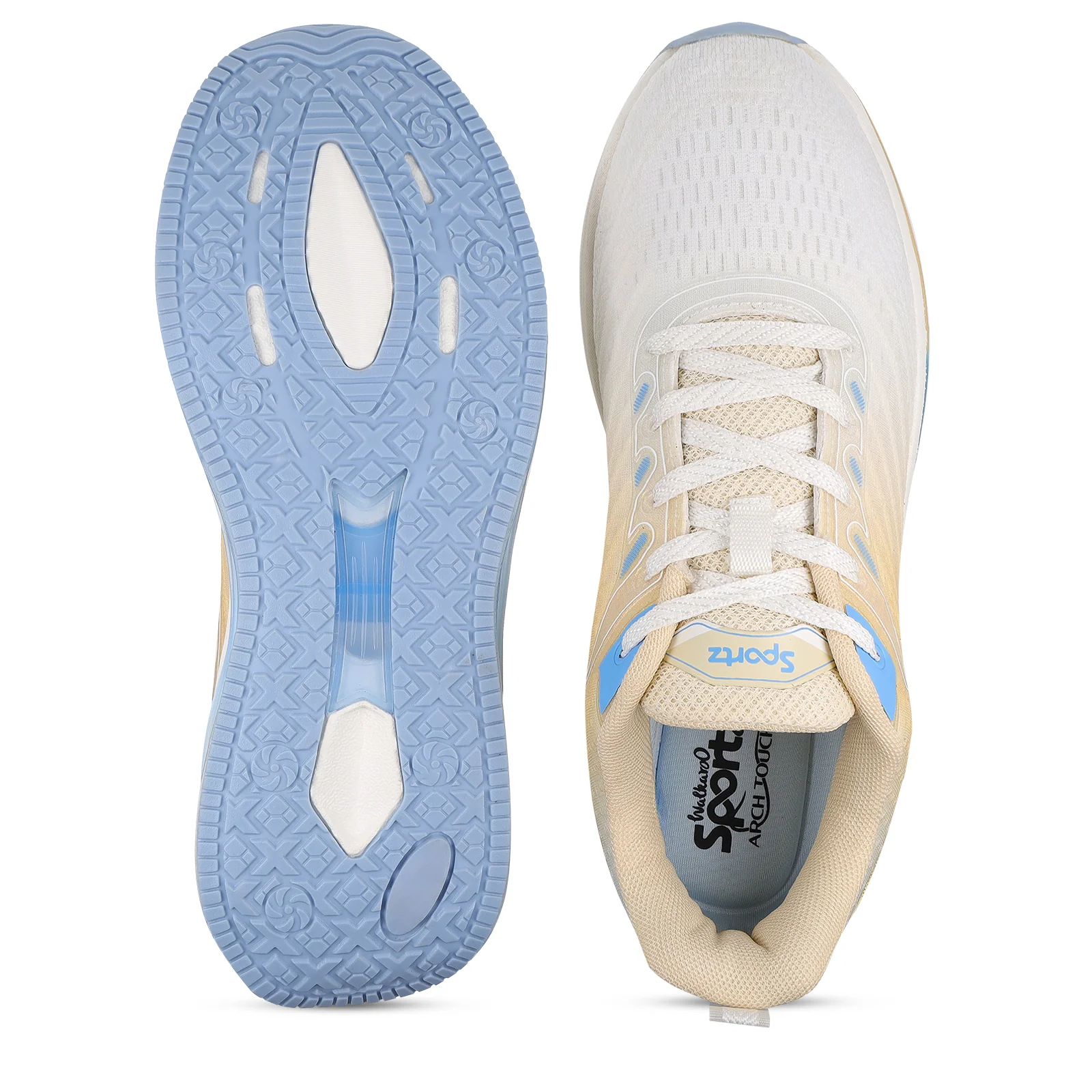 Men's Lace-up Sports Shoes - WS9151 Beige White - Image 3