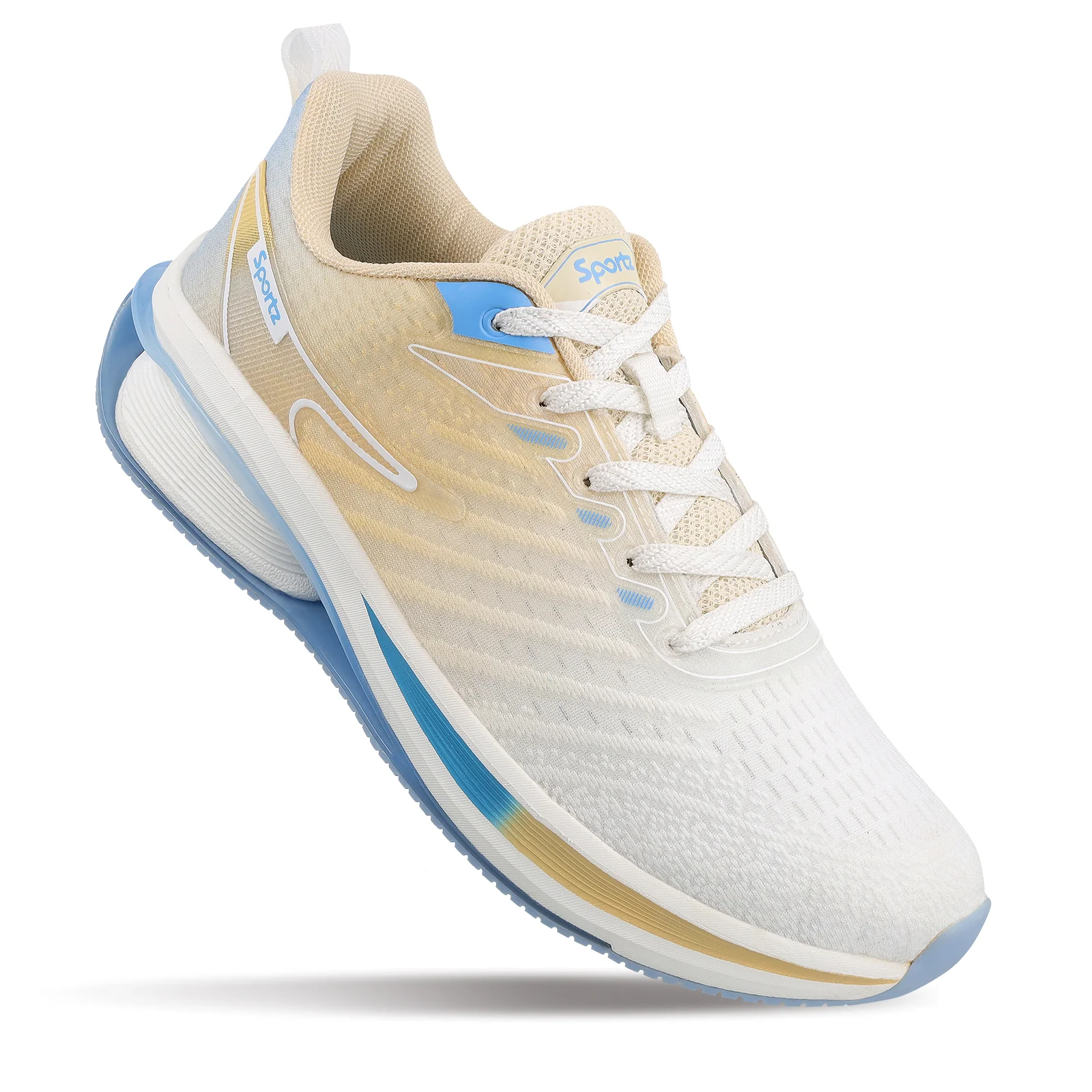 Men's Lace-up Sports Shoes - WS9151 Beige White - Image 4