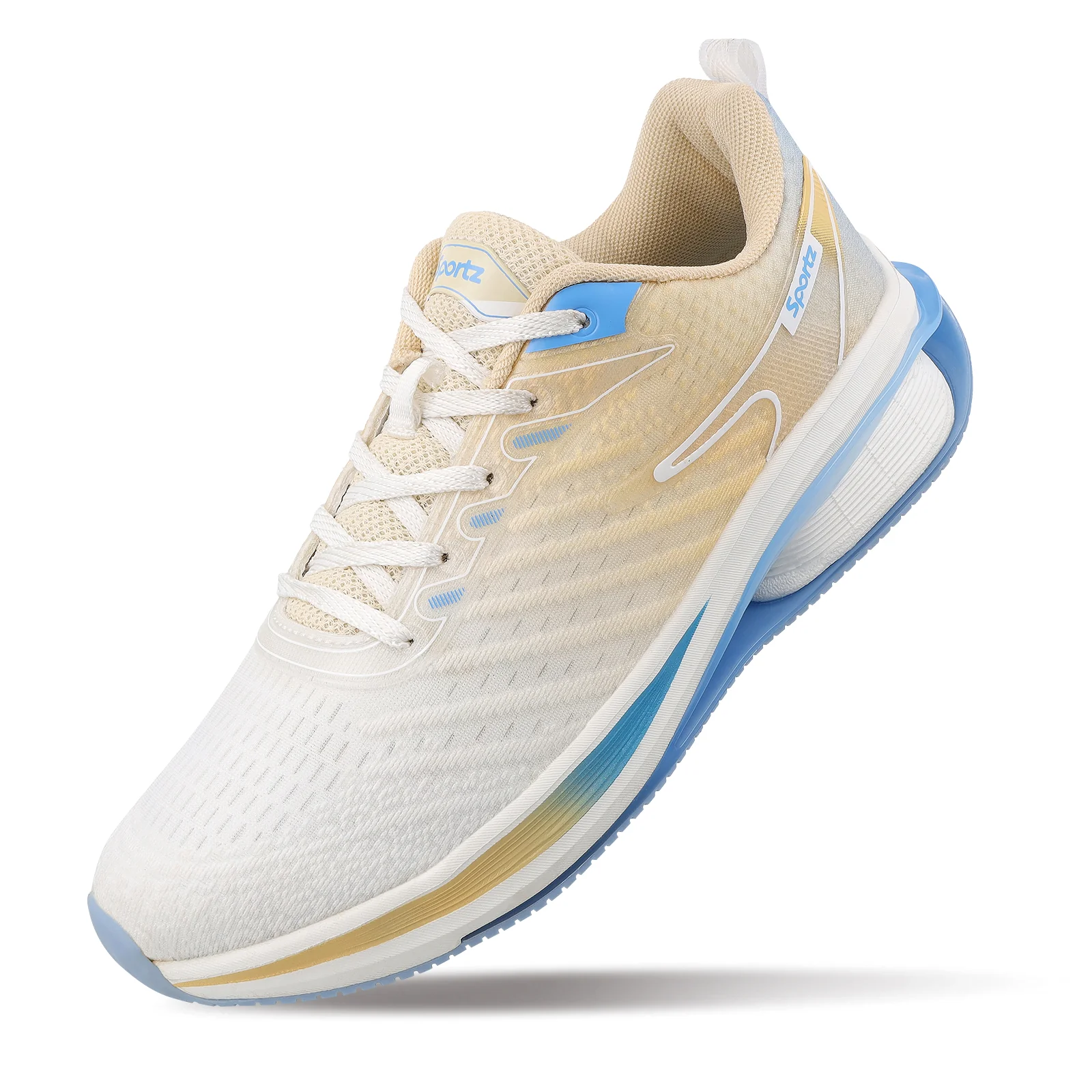 Men's Lace-up Sports Shoes - WS9151 Beige White - Image 6