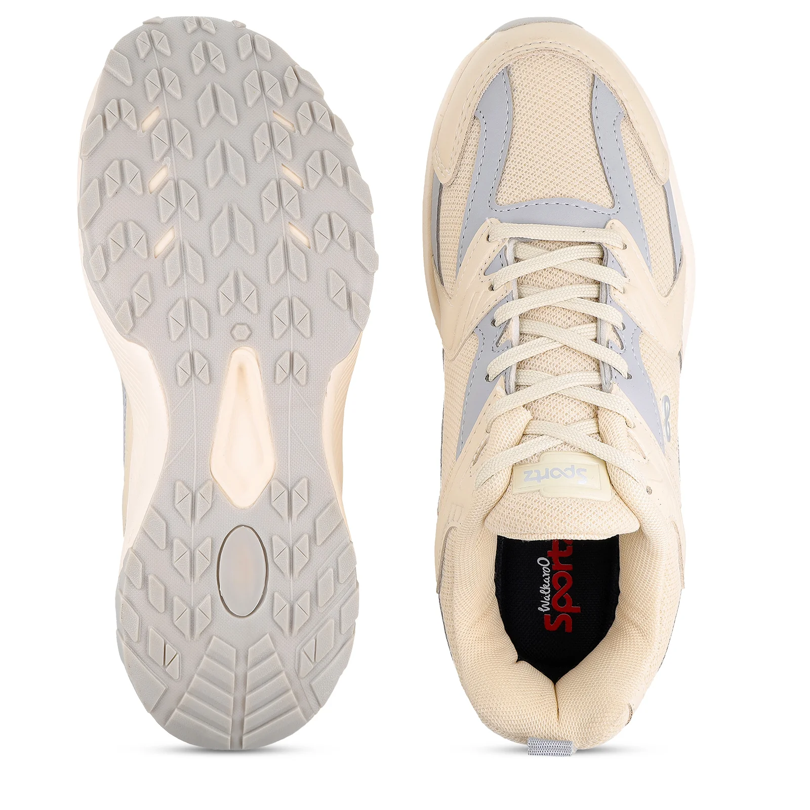 Men's Lace-up Sports Shoe - WS9188 Beige - Image 3