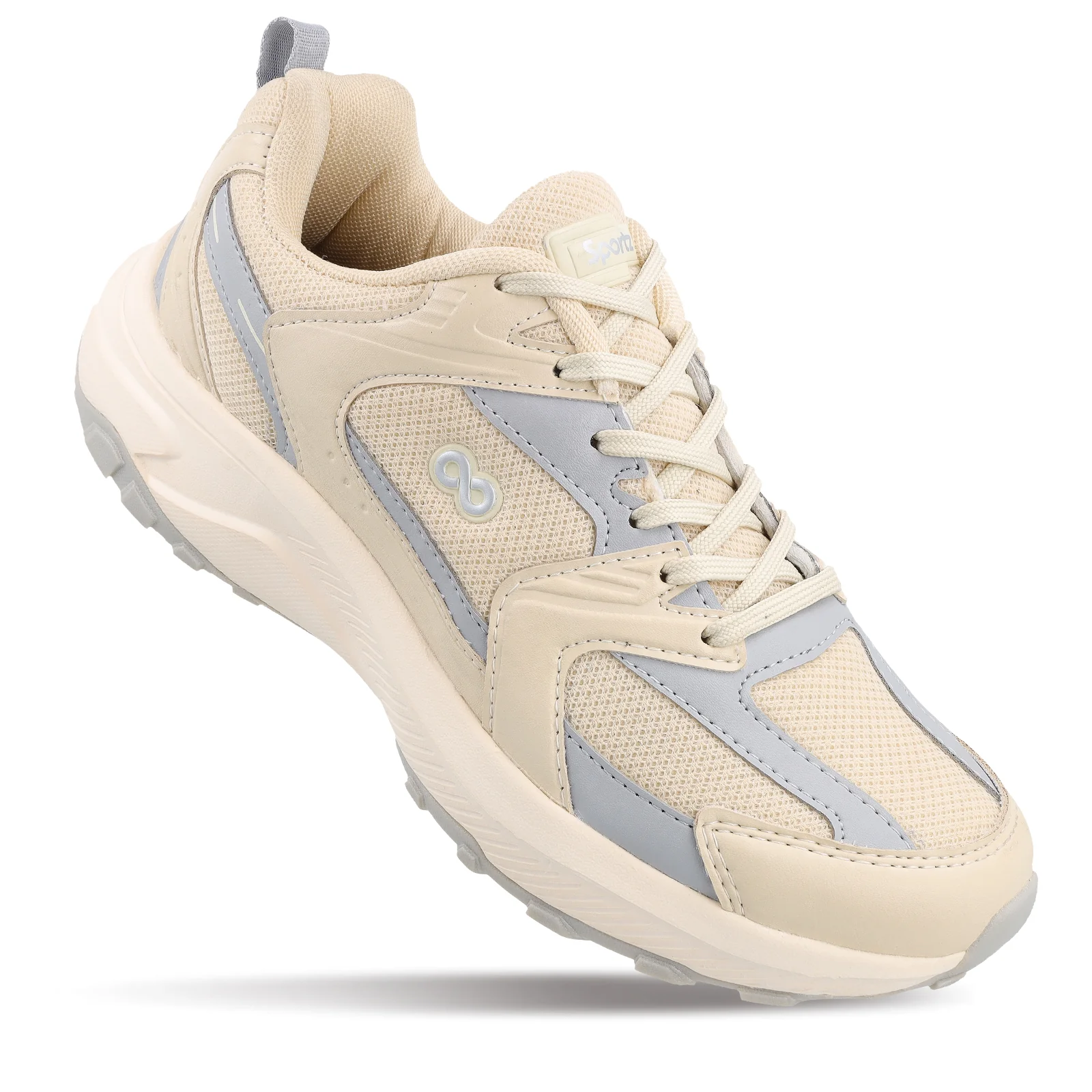 Men's Lace-up Sports Shoe - WS9188 Beige - Image 4