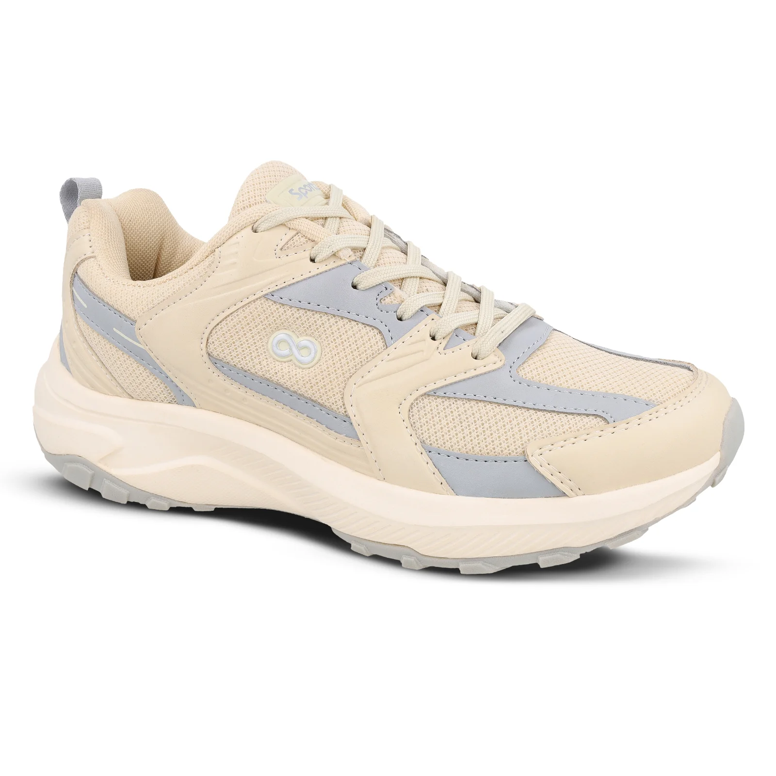 Men's Lace-up Sports Shoe - WS9188 Beige - Image 5