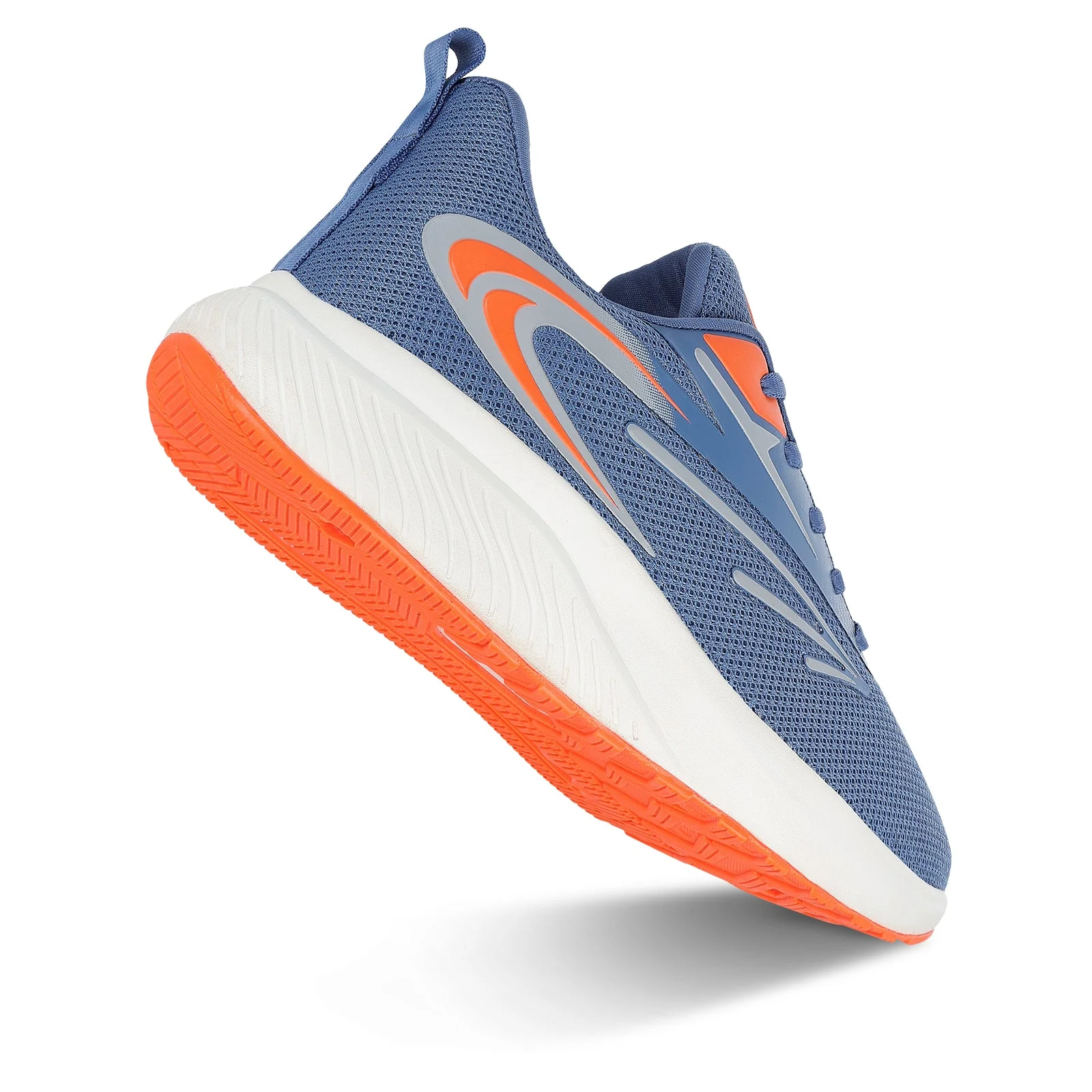 Men's Lace-up Sports Shoes - WS9603 SkyBlue Orange - Image 6