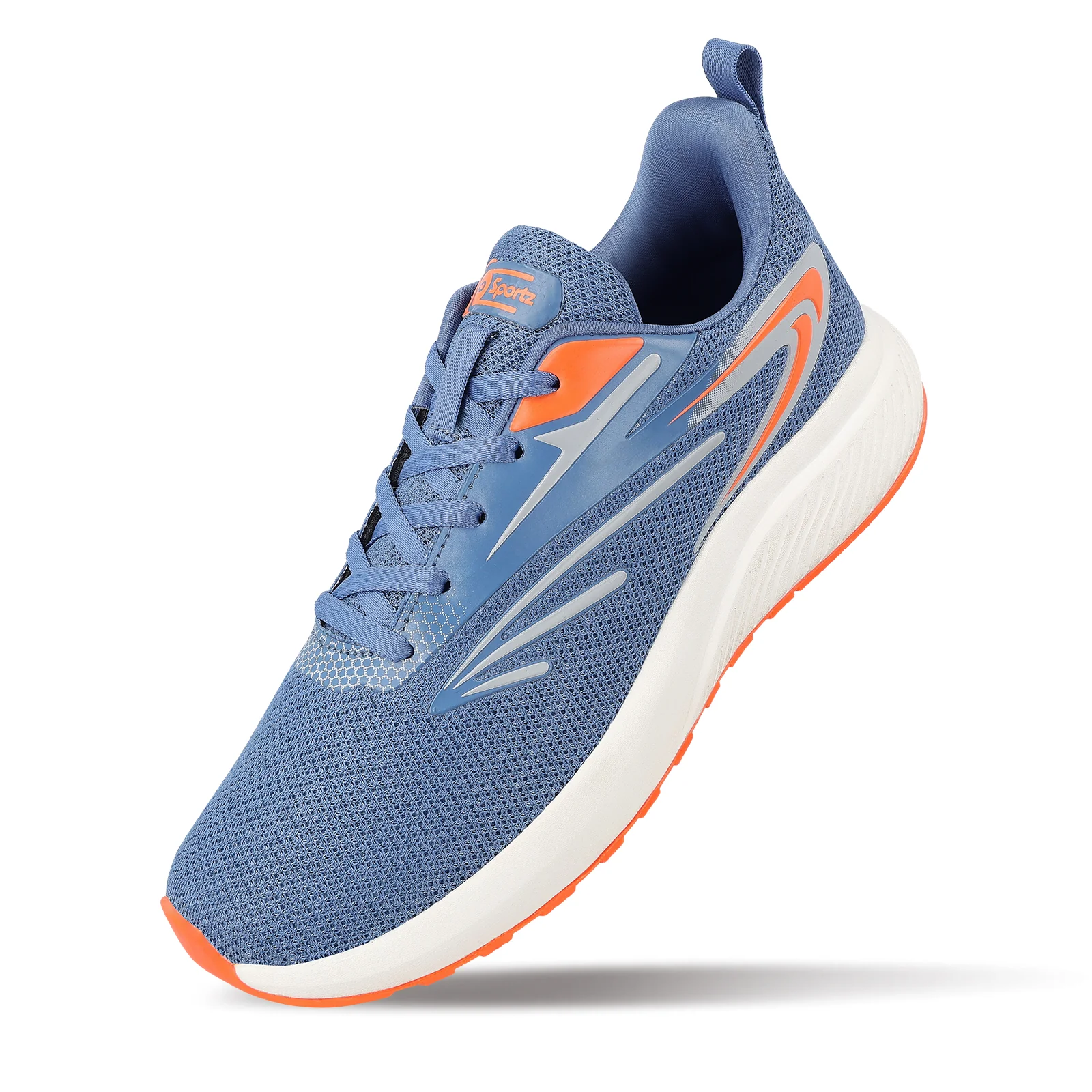 Men's Lace-up Sports Shoes - WS9603 SkyBlue Orange - Image 7
