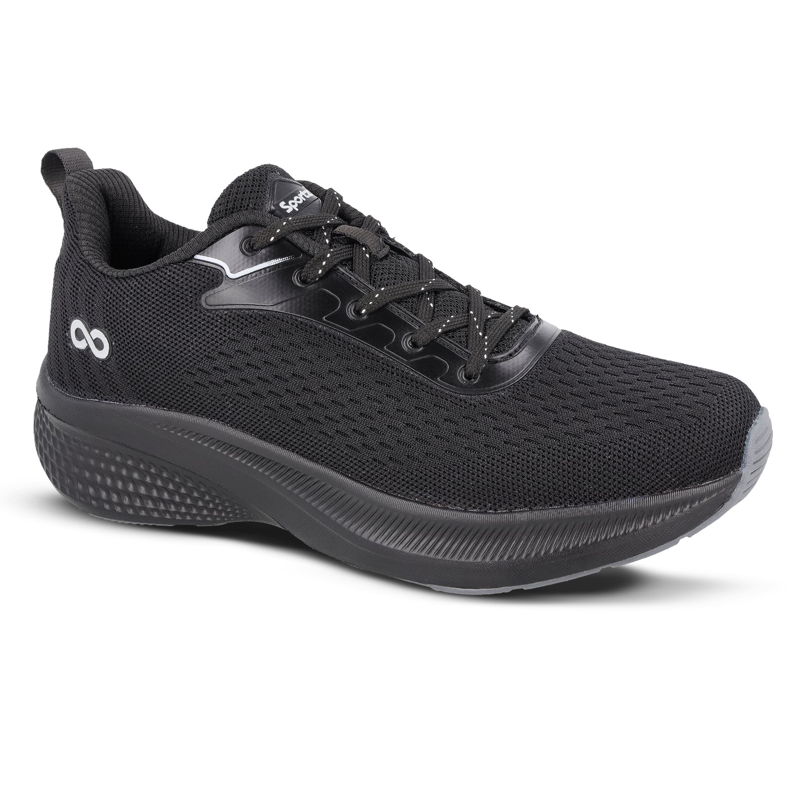 Men's Lace-up Sports Shoe - WS9608 Black Grey - Image 4