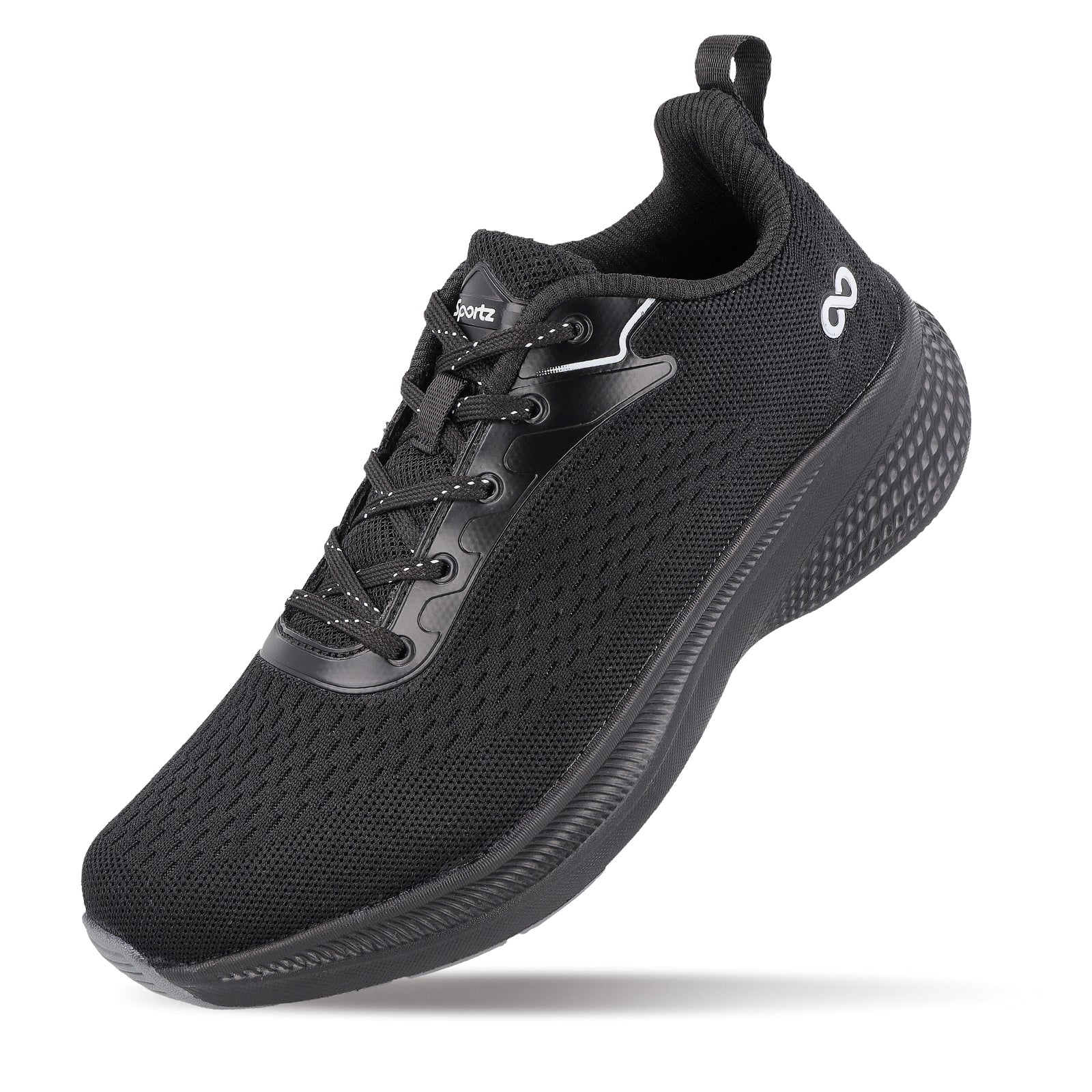 Men's Lace-up Sports Shoe - WS9608 Black Grey - Image 5