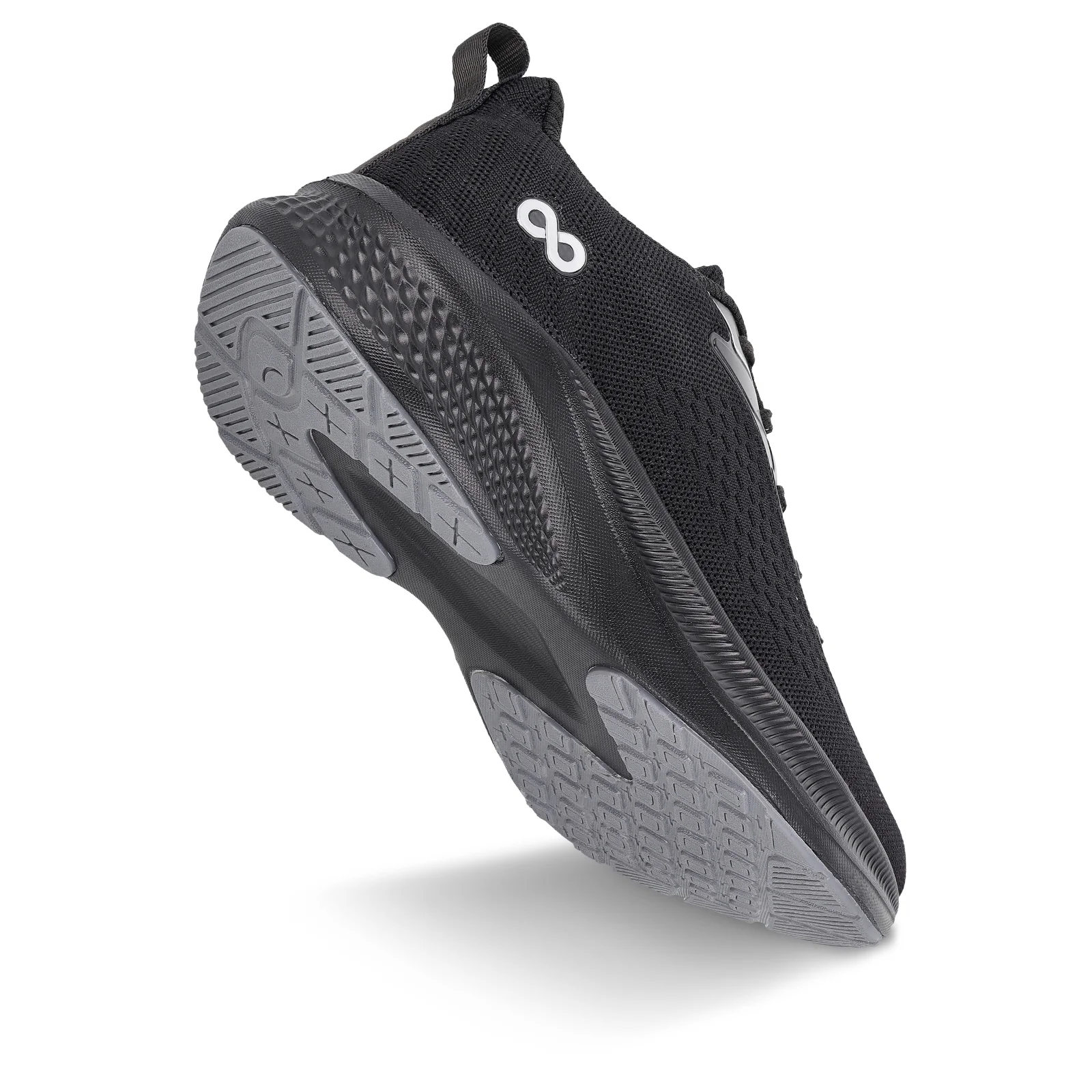 Men's Lace-up Sports Shoe - WS9608 Black Grey - Image 7