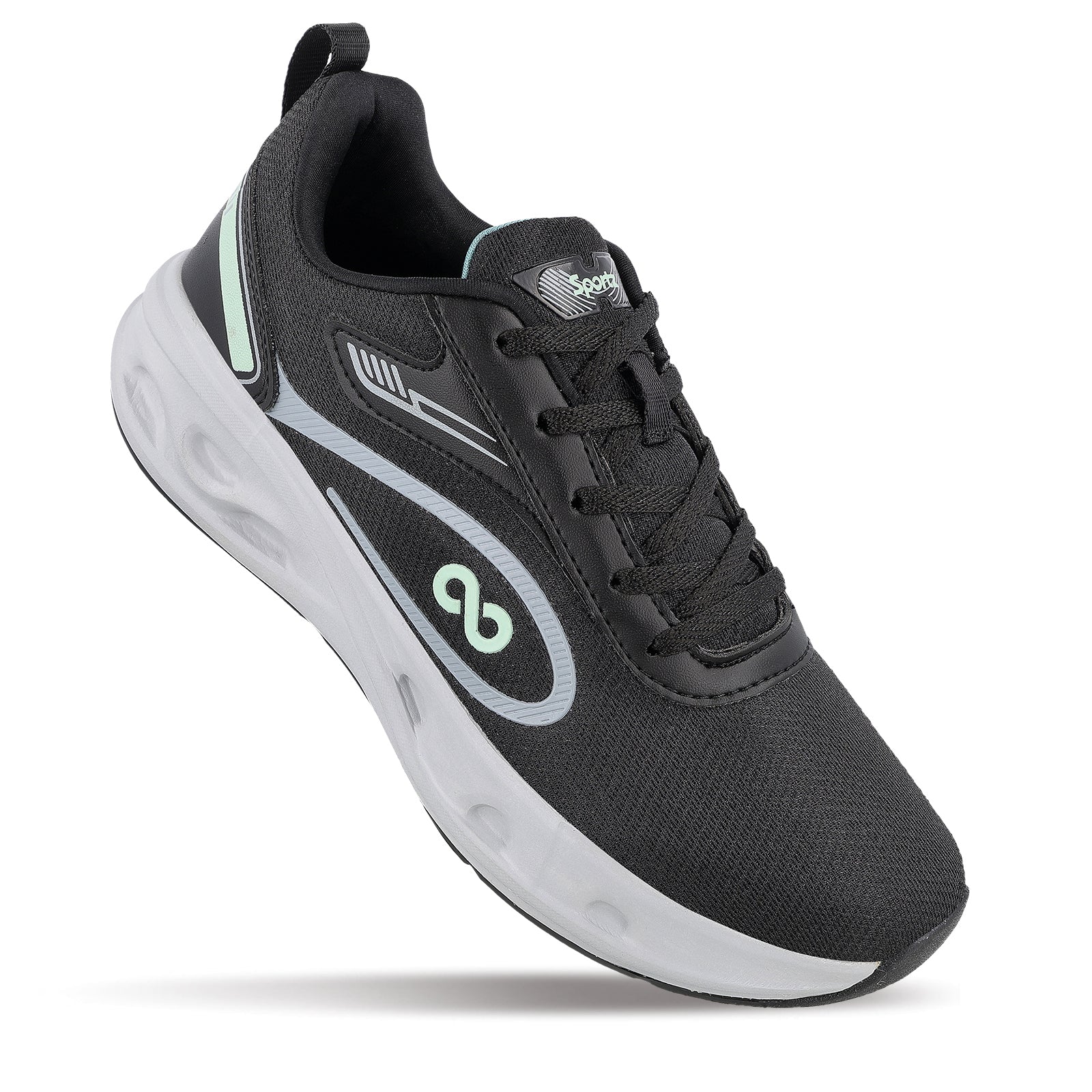 Men's Lace-up Sports Shoes - WS9613 Black - Image 4