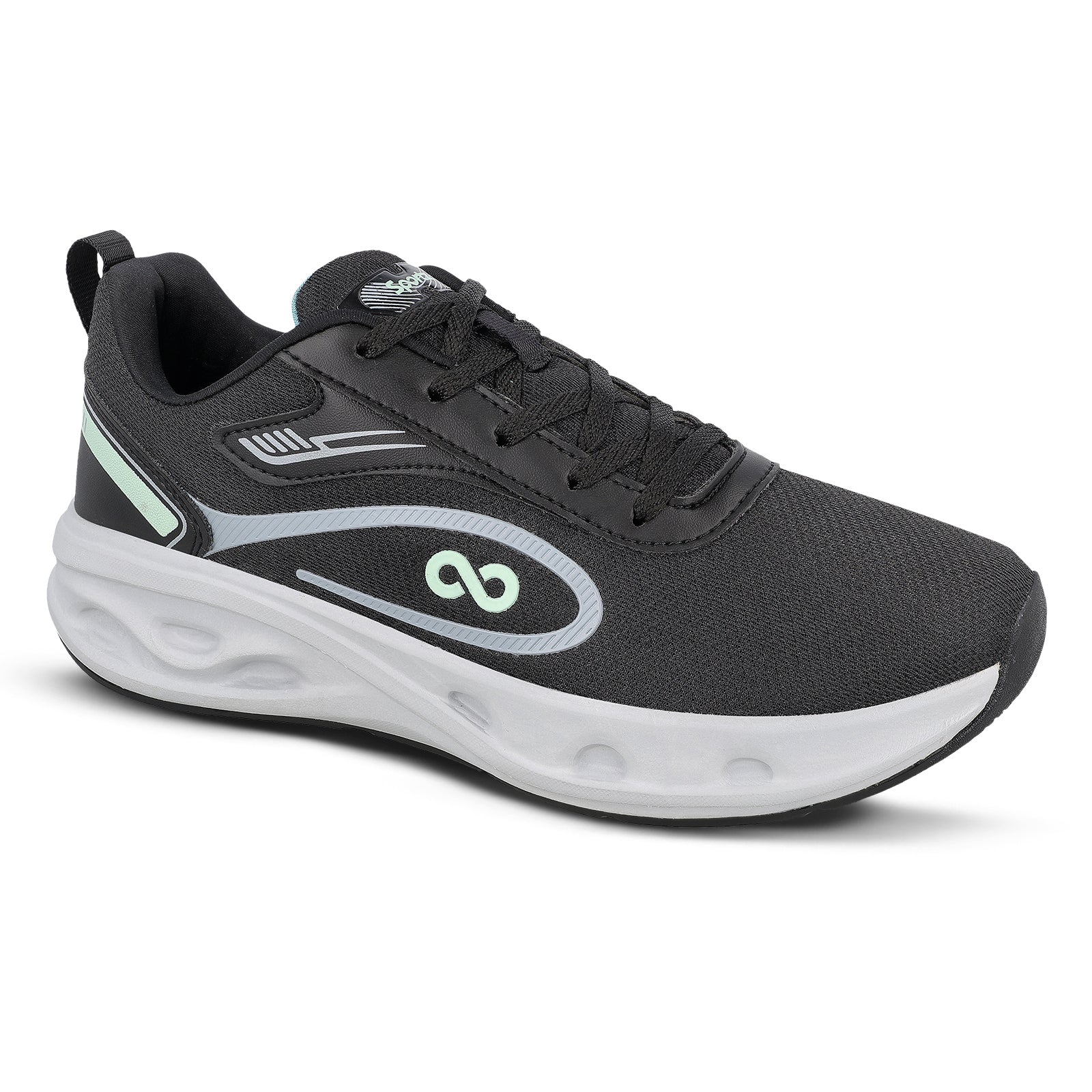 Men's Lace-up Sports Shoes - WS9613 Black - Image 5