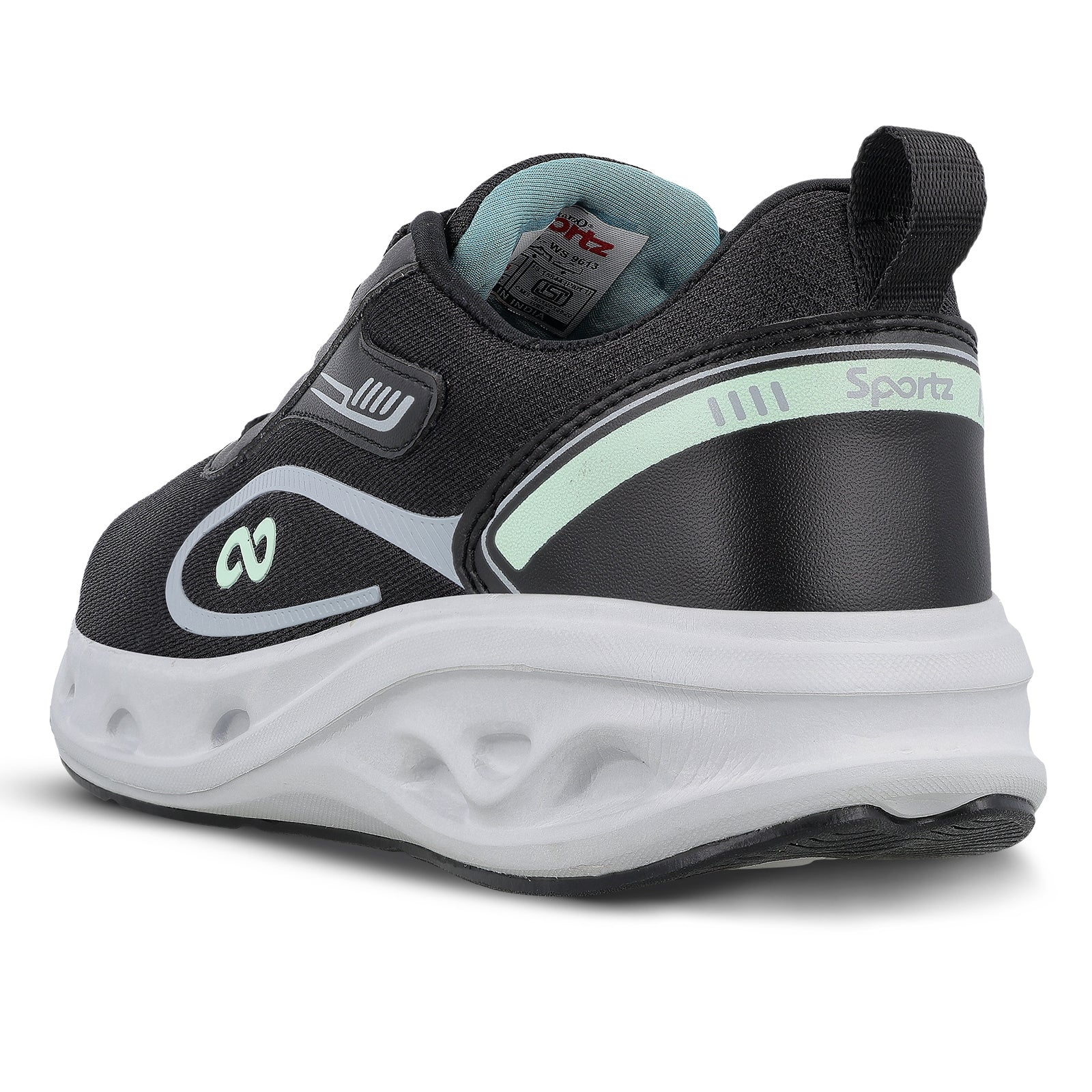 Men's Lace-up Sports Shoes - WS9613 Black - Image 7