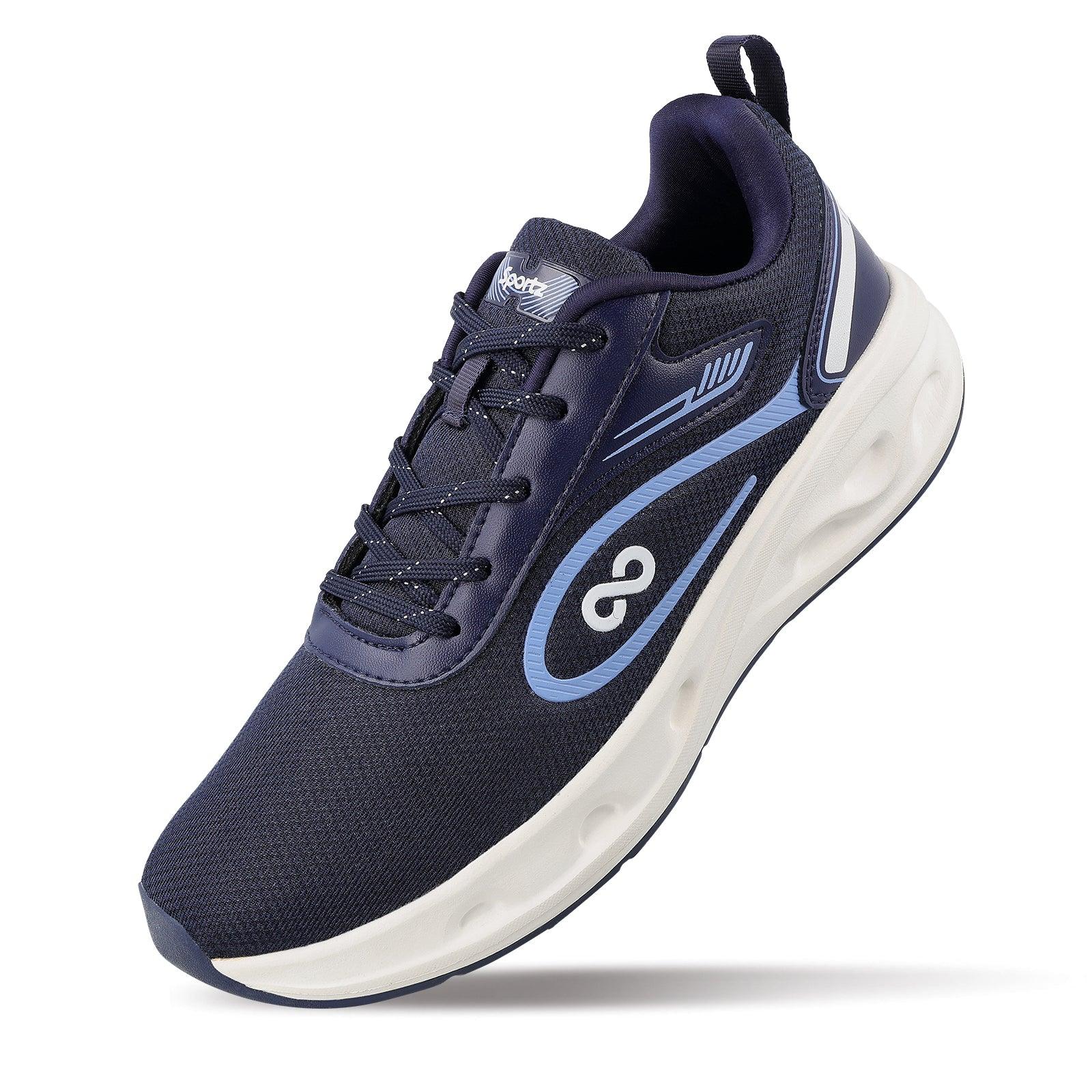 Men's Lace-up Sports Shoes - WS9613 Navy Blue - Image 8