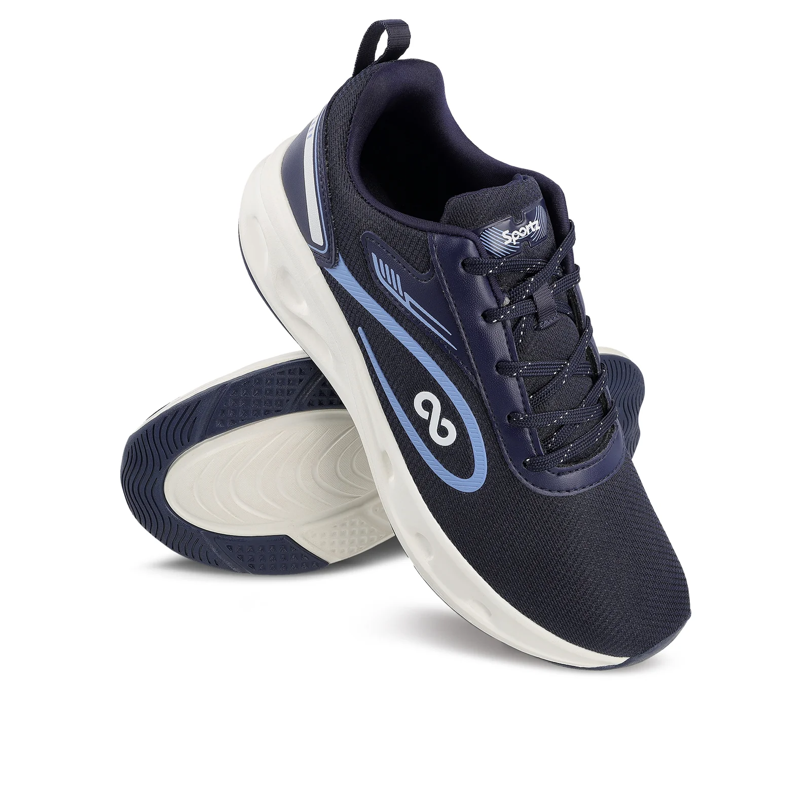 Men's Lace-up Sports Shoes - WS9613 Navy Blue - Image 9