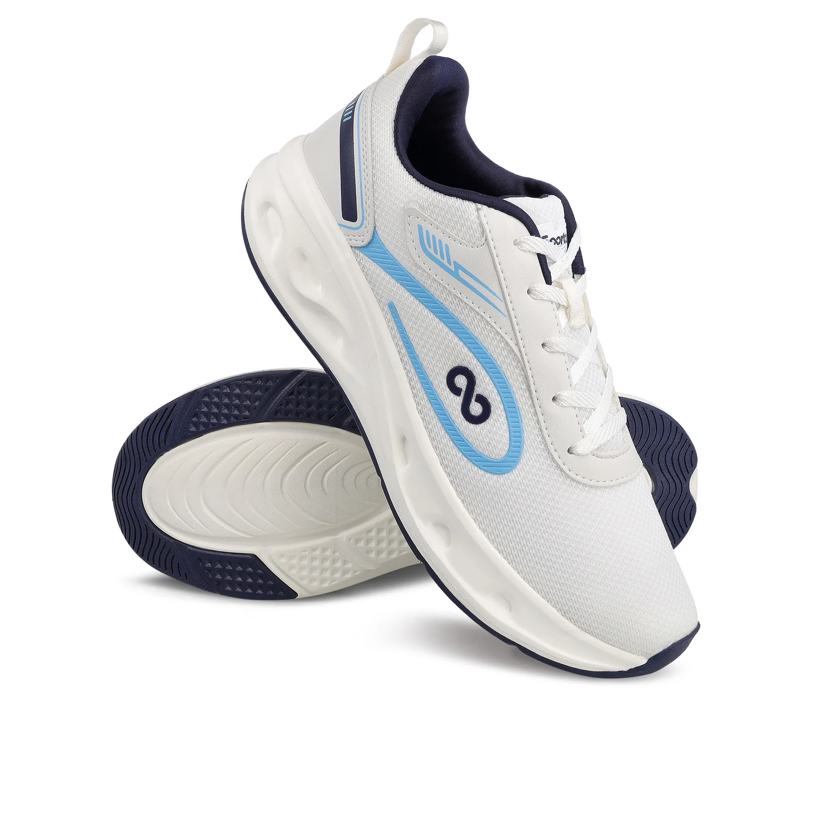 Men's Lace-up Sports Shoes - WS9613 White - Image 9