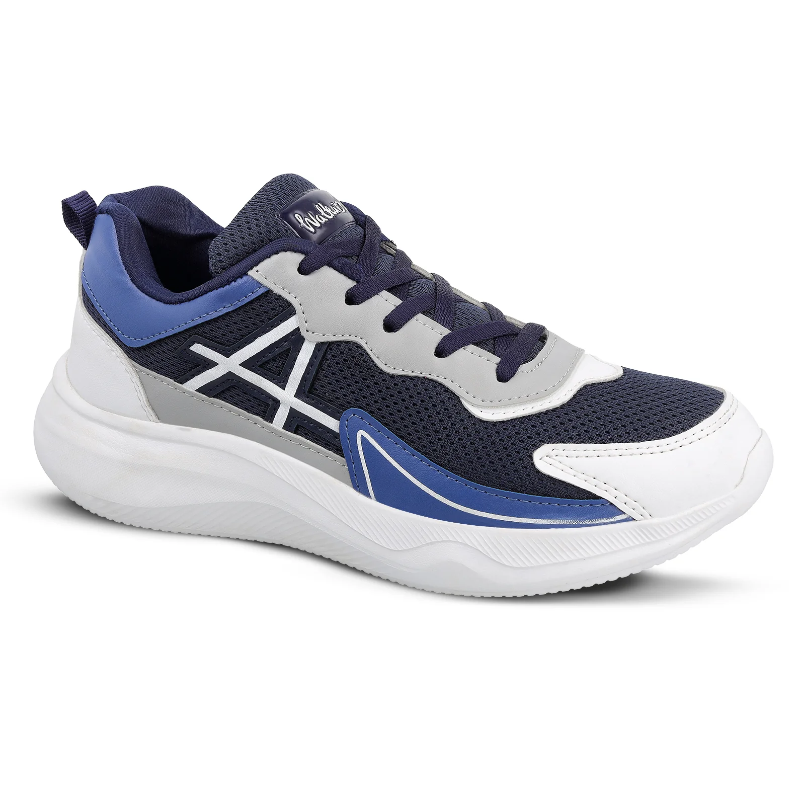 Men's Lace-up Sports Shoes - WS3114 Navy Blue - Image 4