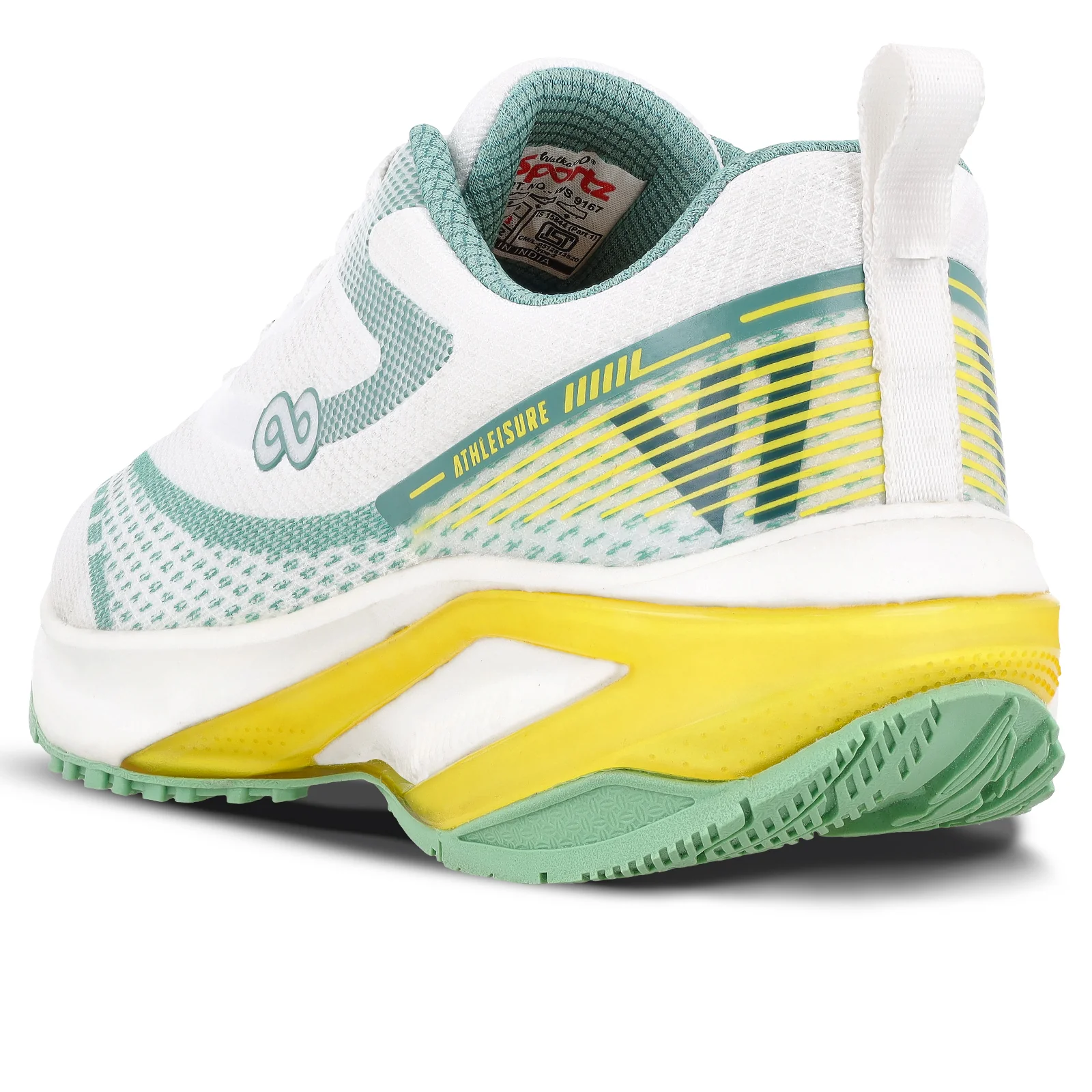 Men's Lace-up Sports Shoes - WS9167 White Mint Green - Image 6