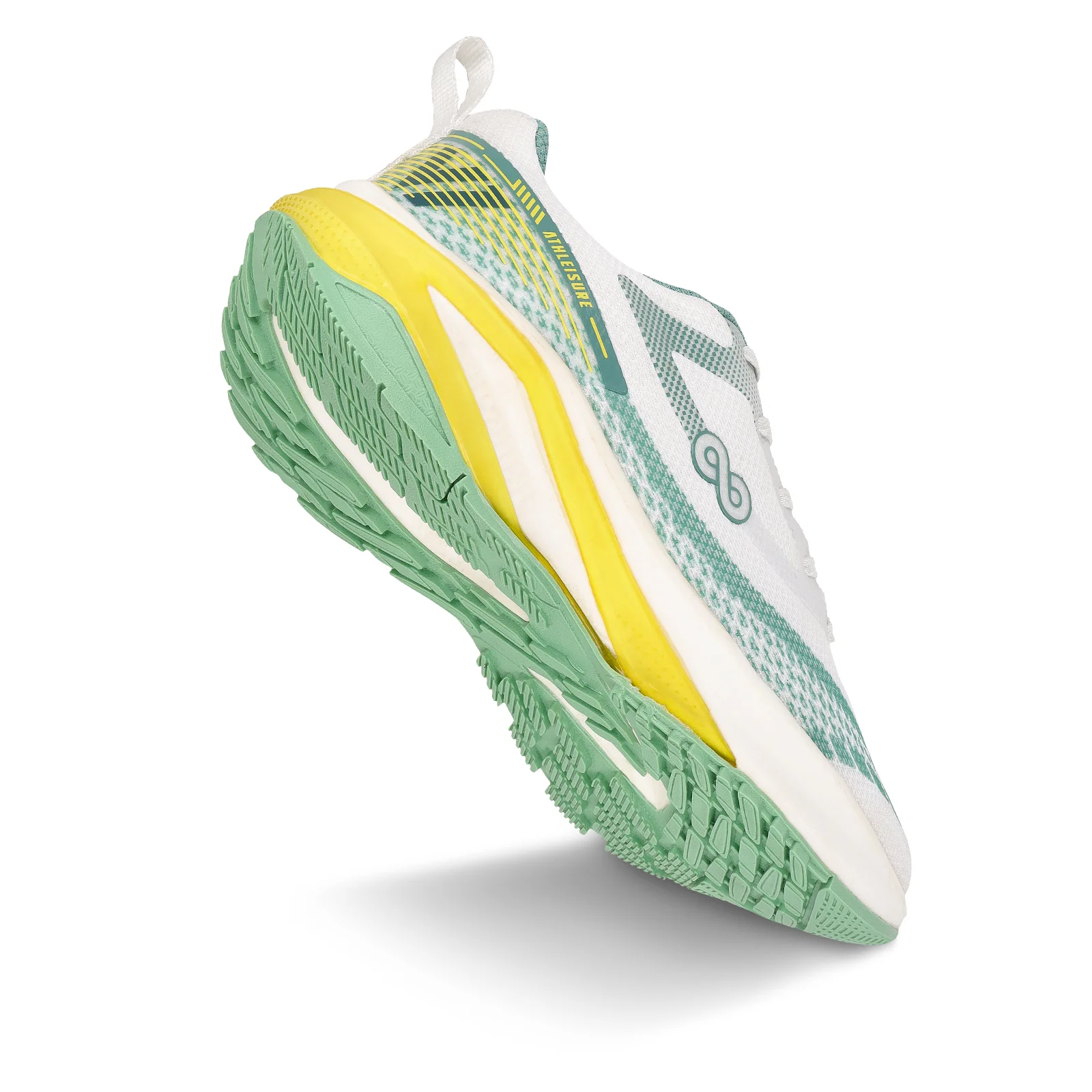 Men's Lace-up Sports Shoes - WS9167 White Mint Green - Image 7