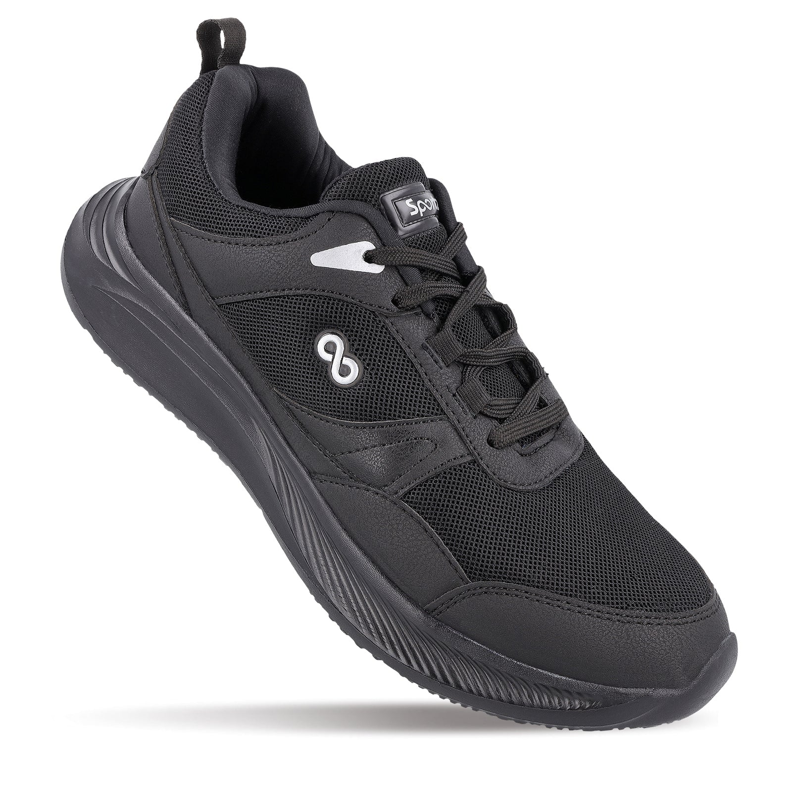 Men's Lace-up Sports Shoes - WS9625 Black - Image 3