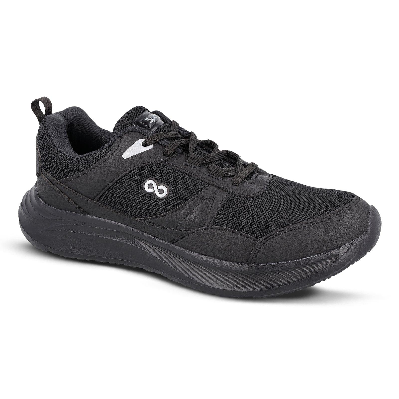 Men's Lace-up Sports Shoes - WS9625 Black - Image 4