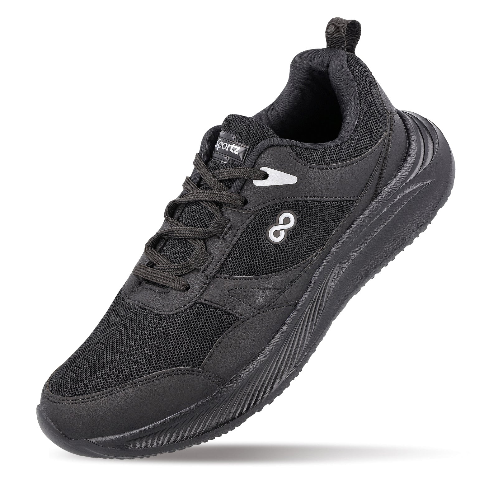 Men's Lace-up Sports Shoes - WS9625 Black - Image 7