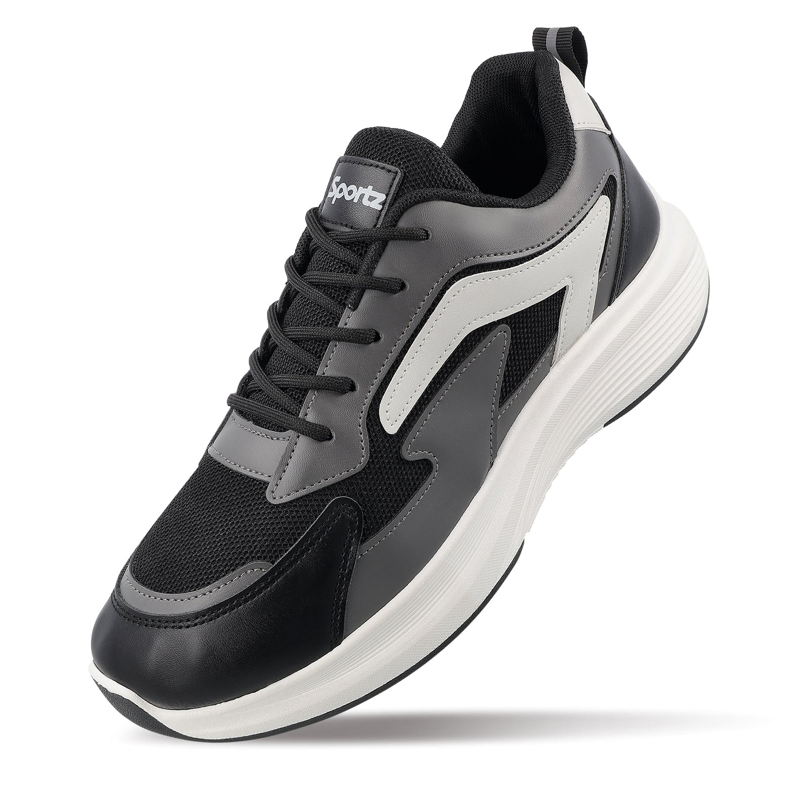 Men's Lace-up Walking Shoes - WS9129 Black Grey - Image 6