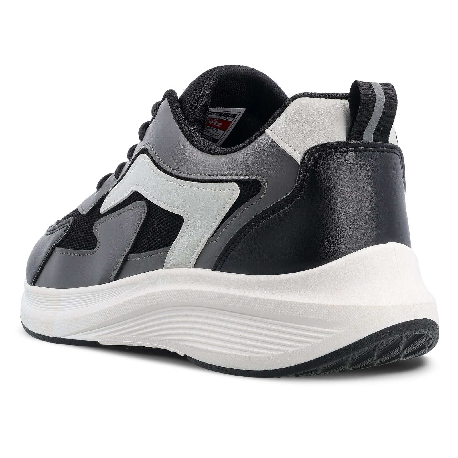 Men's Lace-up Walking Shoes - WS9129 Black Grey - Image 8