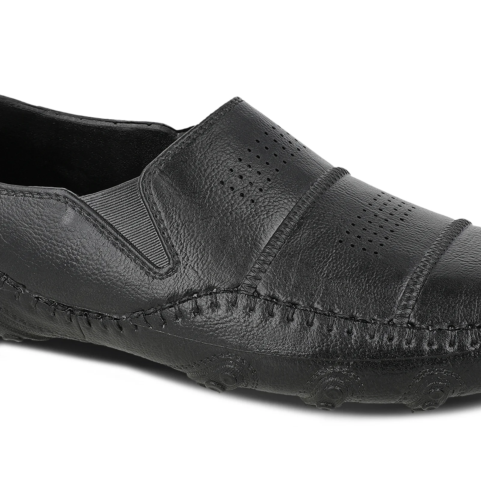 Men's Slip-On Rain Shoes - 12316 Black - Image 4