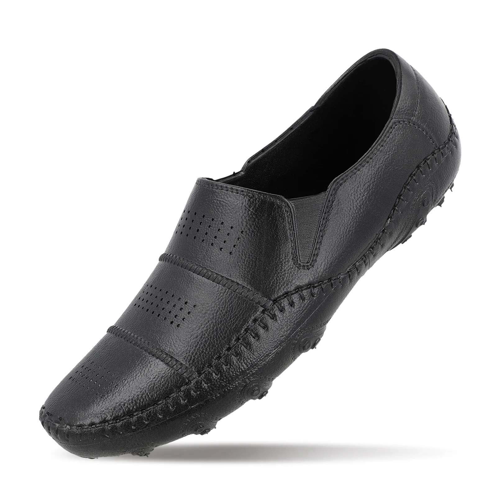 Men's Slip-On Rain Shoes - 12316 Black - Image 5