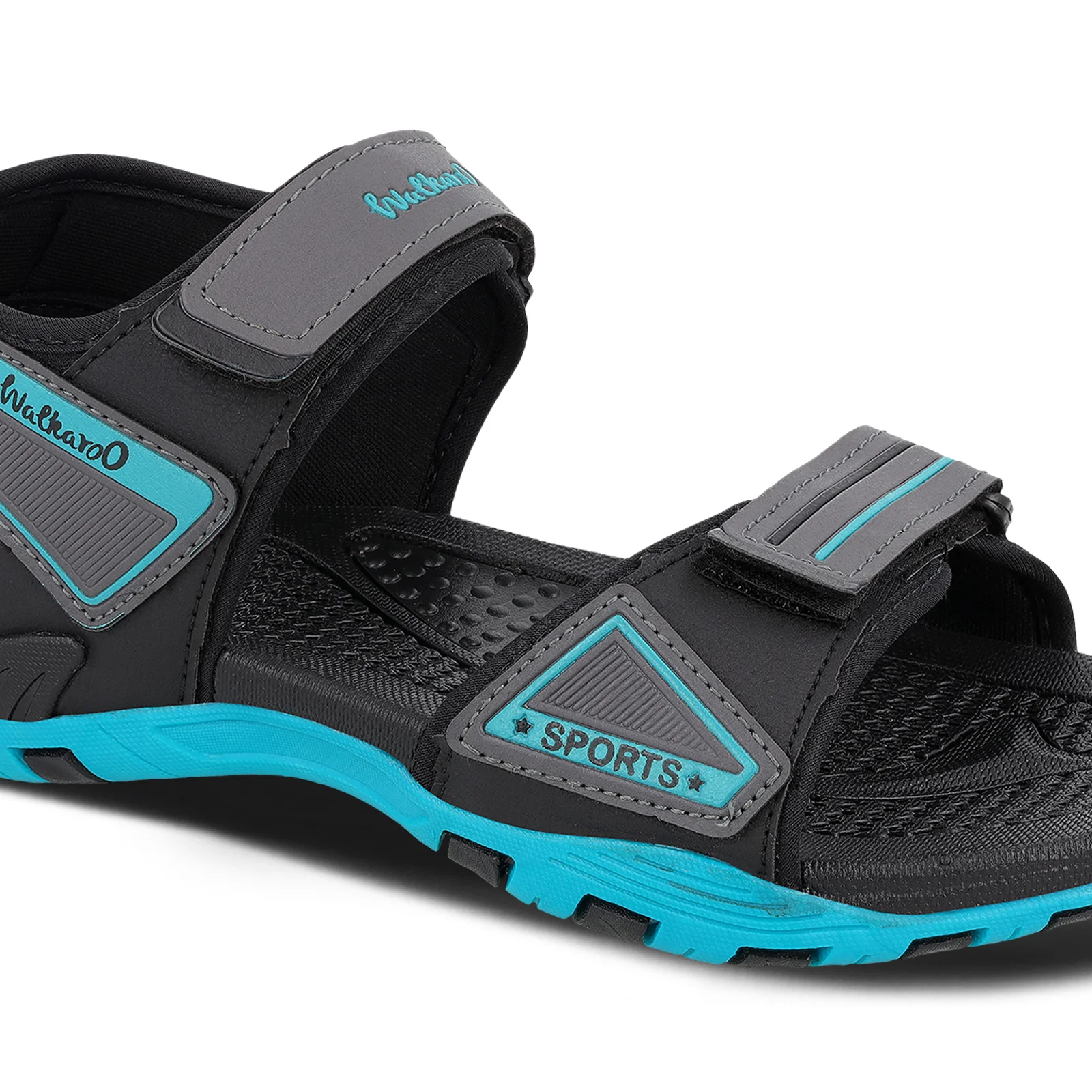 Men's Sports Sandals - WC4482 Black Teal - Image 4