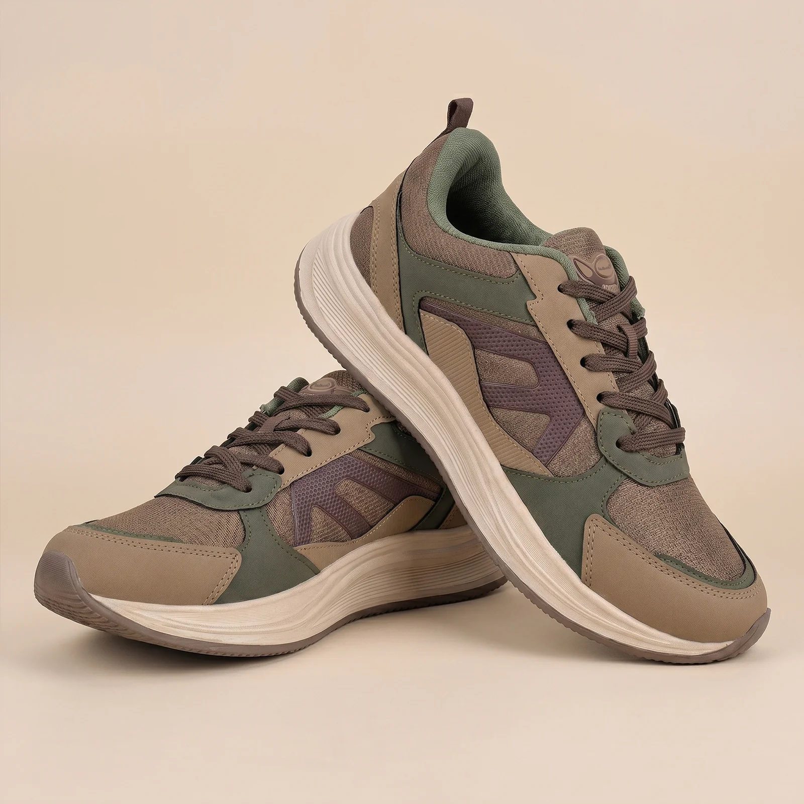 Men's Sports Shoe -ONG97009 Greige - Image 8
