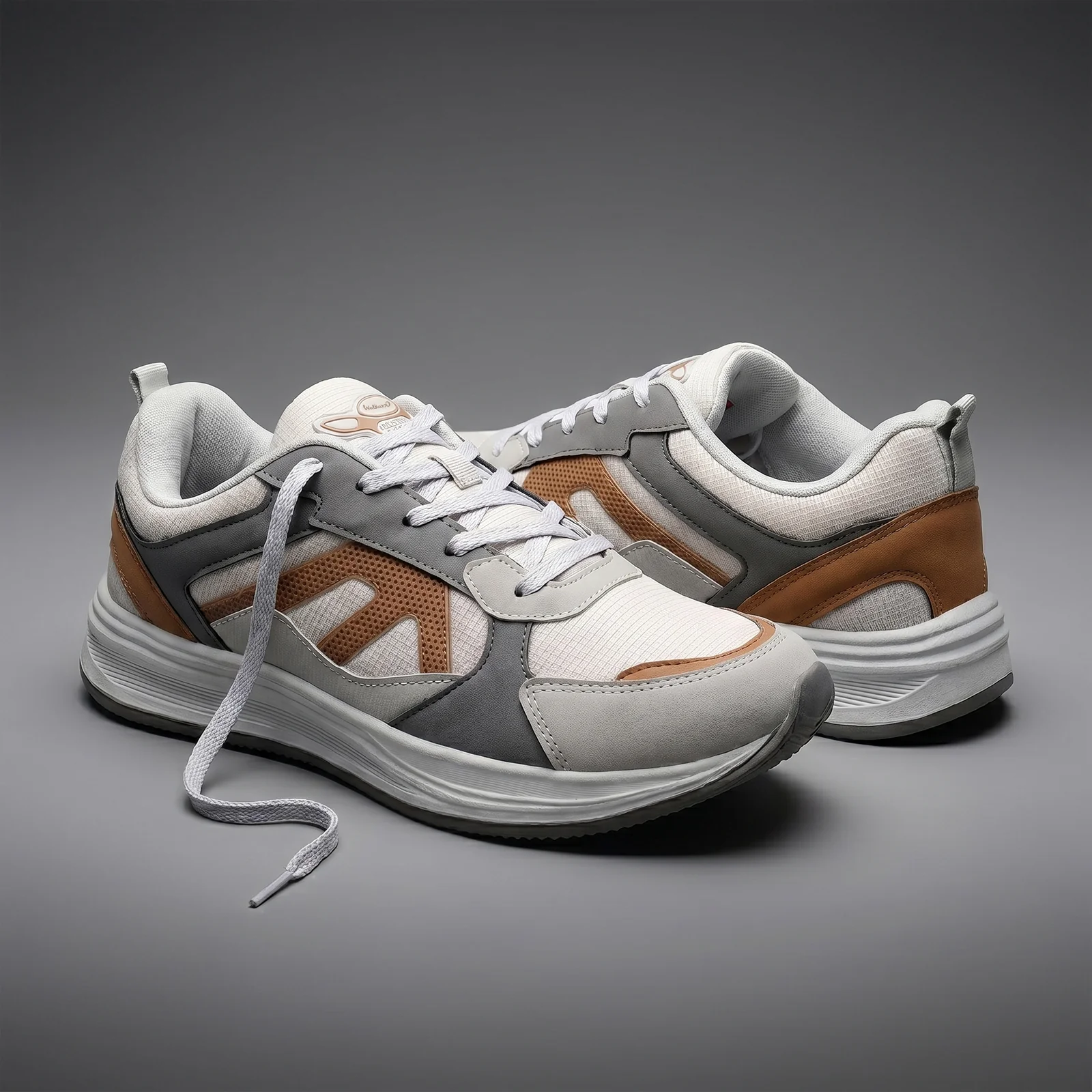 Men's Sports Shoe -ONG97009 Light Grey - Image 5