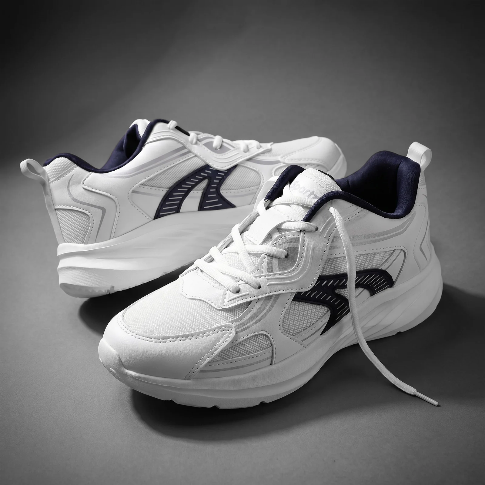 Men's Sports Shoes - ONG97008 White Blue - Image 4