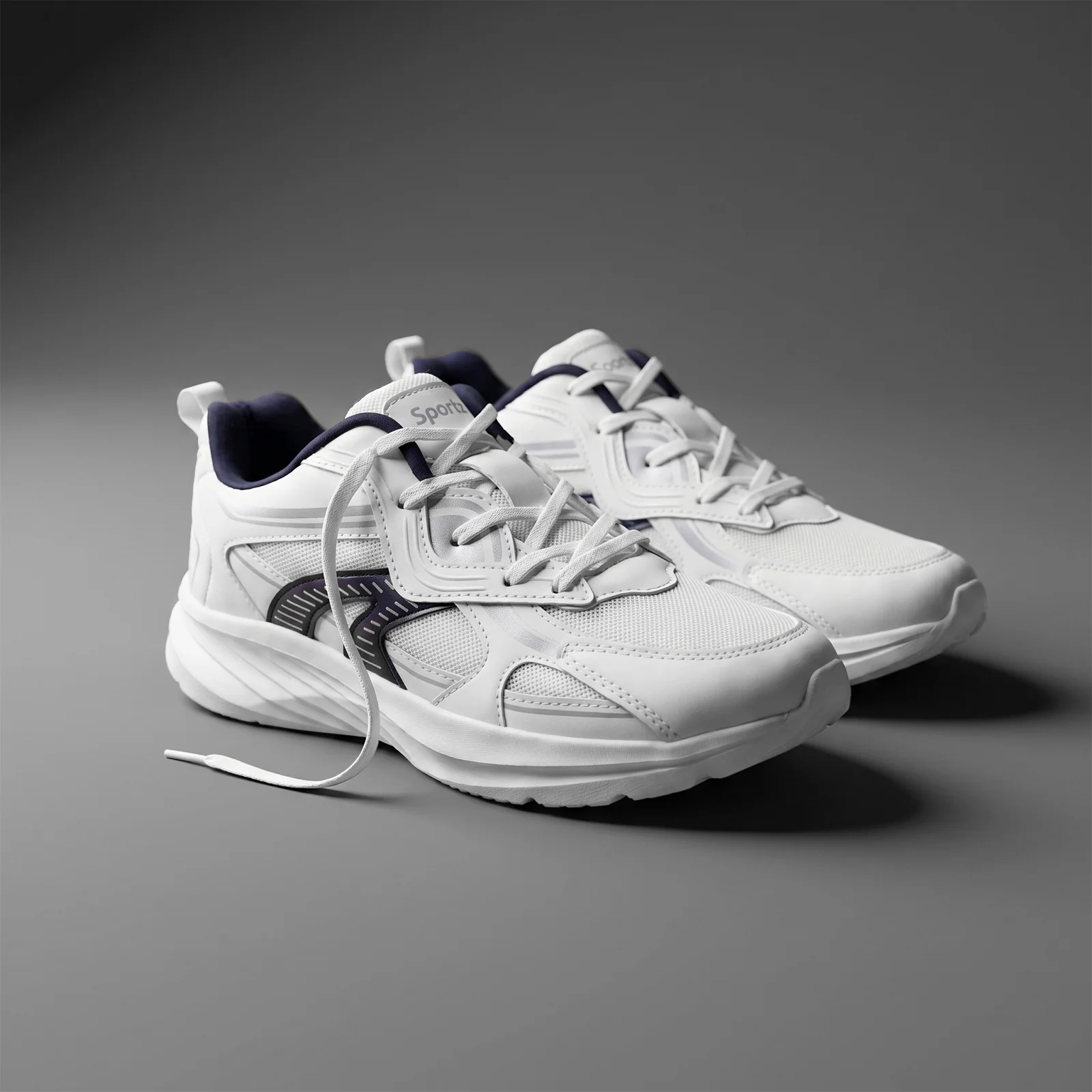Men's Sports Shoes - ONG97008 White Blue - Image 6