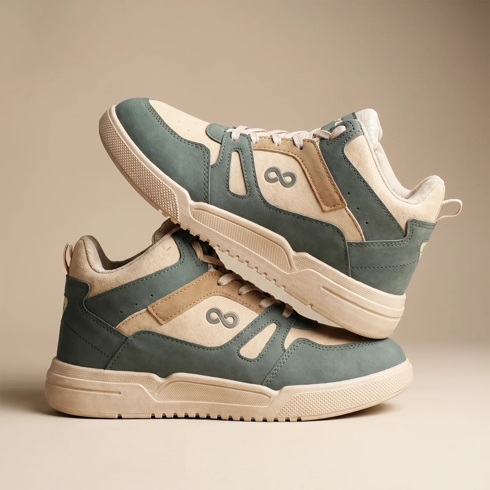 Men's Sports Sneakers -ONG97001  Khaki Olive - Image 3