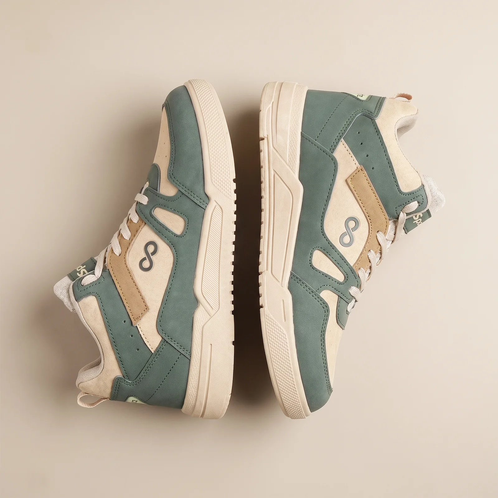 Men's Sports Sneakers -ONG97001  Khaki Olive - Image 6