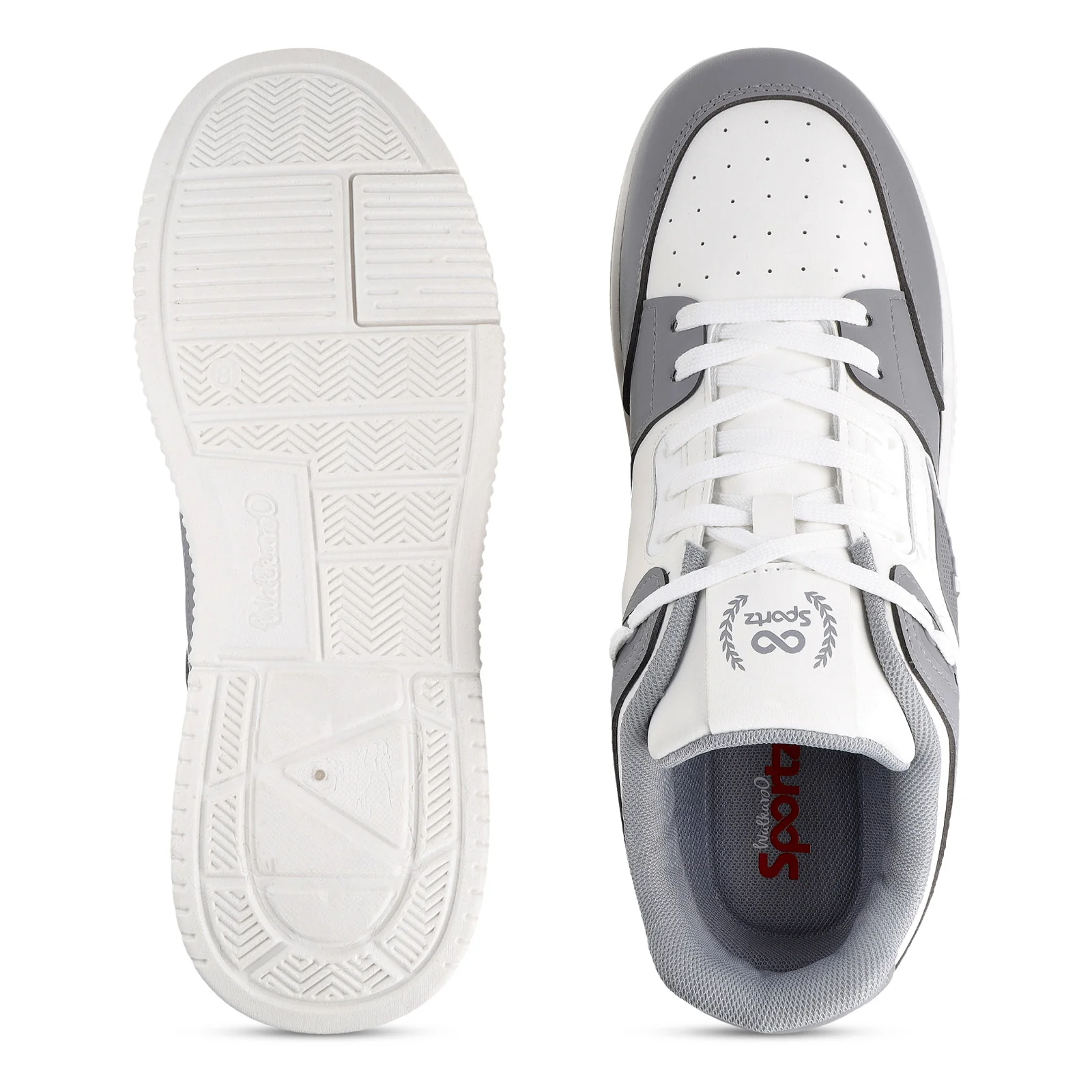 Men's Sports Sneakers - SGE24001 White Grey - Image 3