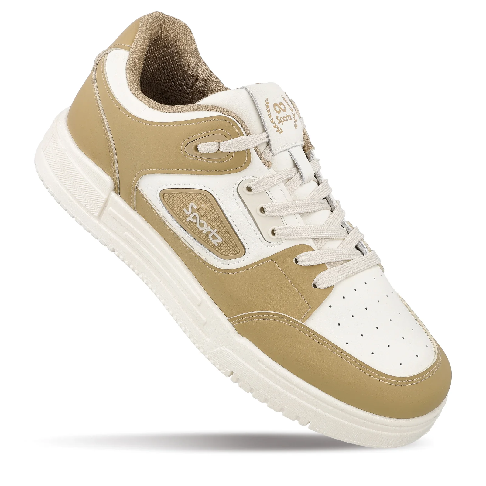 Men's Sports Sneakers - SGE24001 White Tan - Image 4