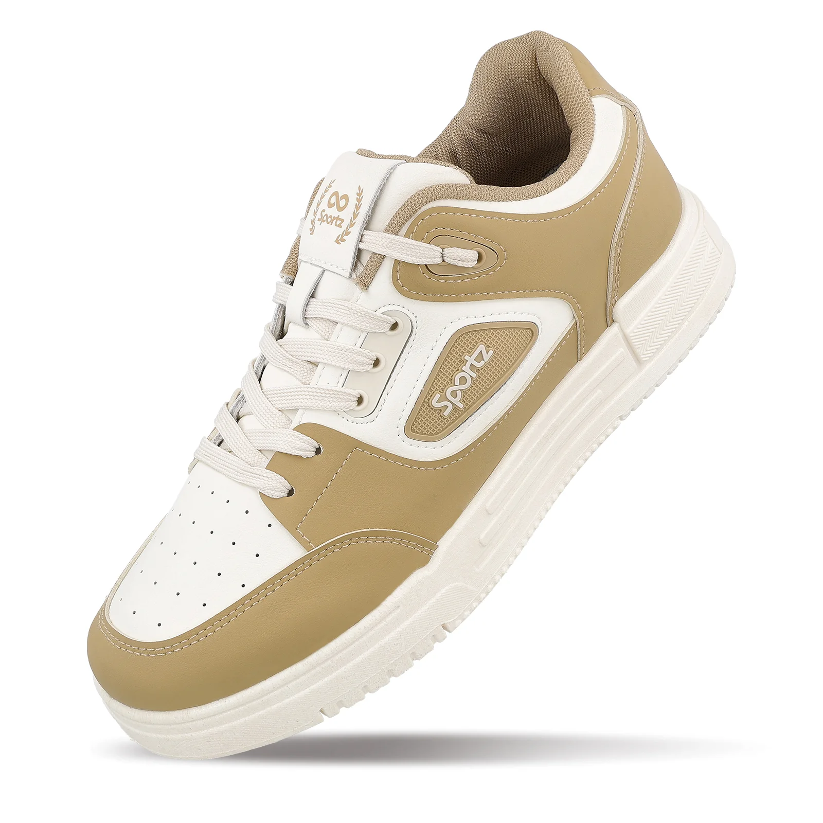 Men's Sports Sneakers - SGE24001 White Tan - Image 8