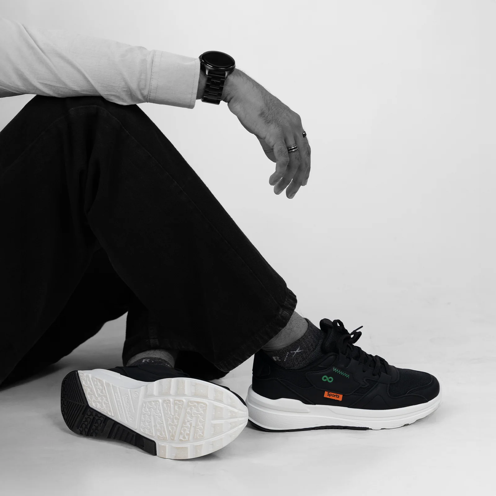 Men's Sports Sneakers - SGE24004 Black - Image 5