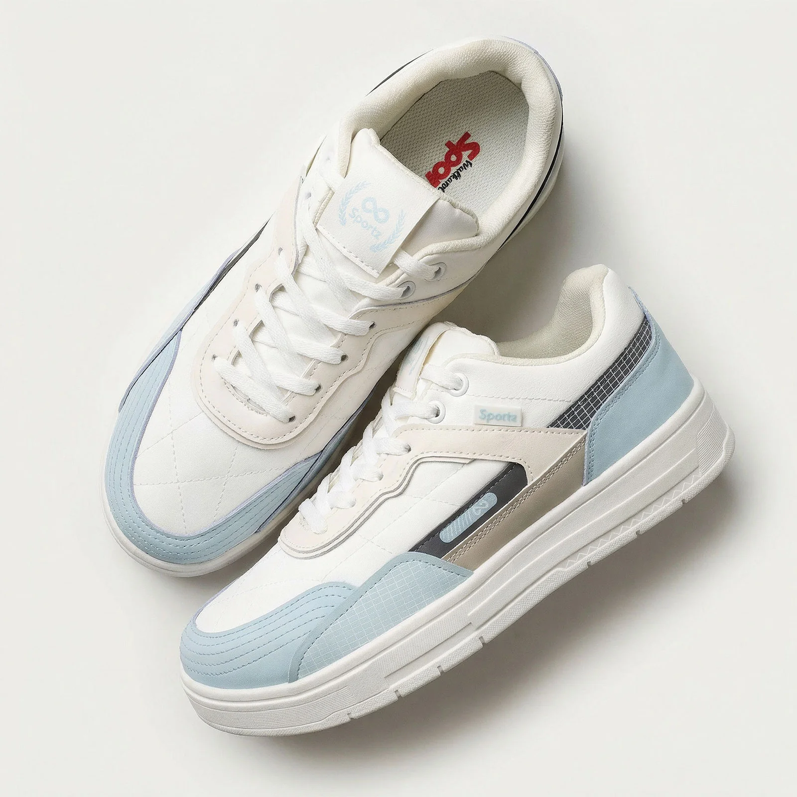 Men's Sports Sneakers - SGE24005 White Blue - Image 3