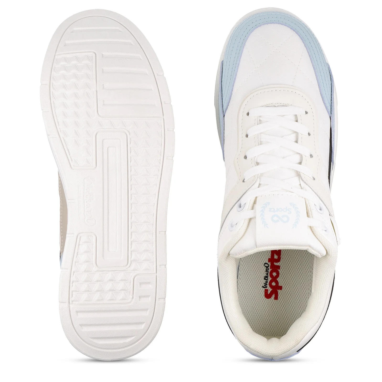 Men's Sports Sneakers - SGE24005 White Blue - Image 4