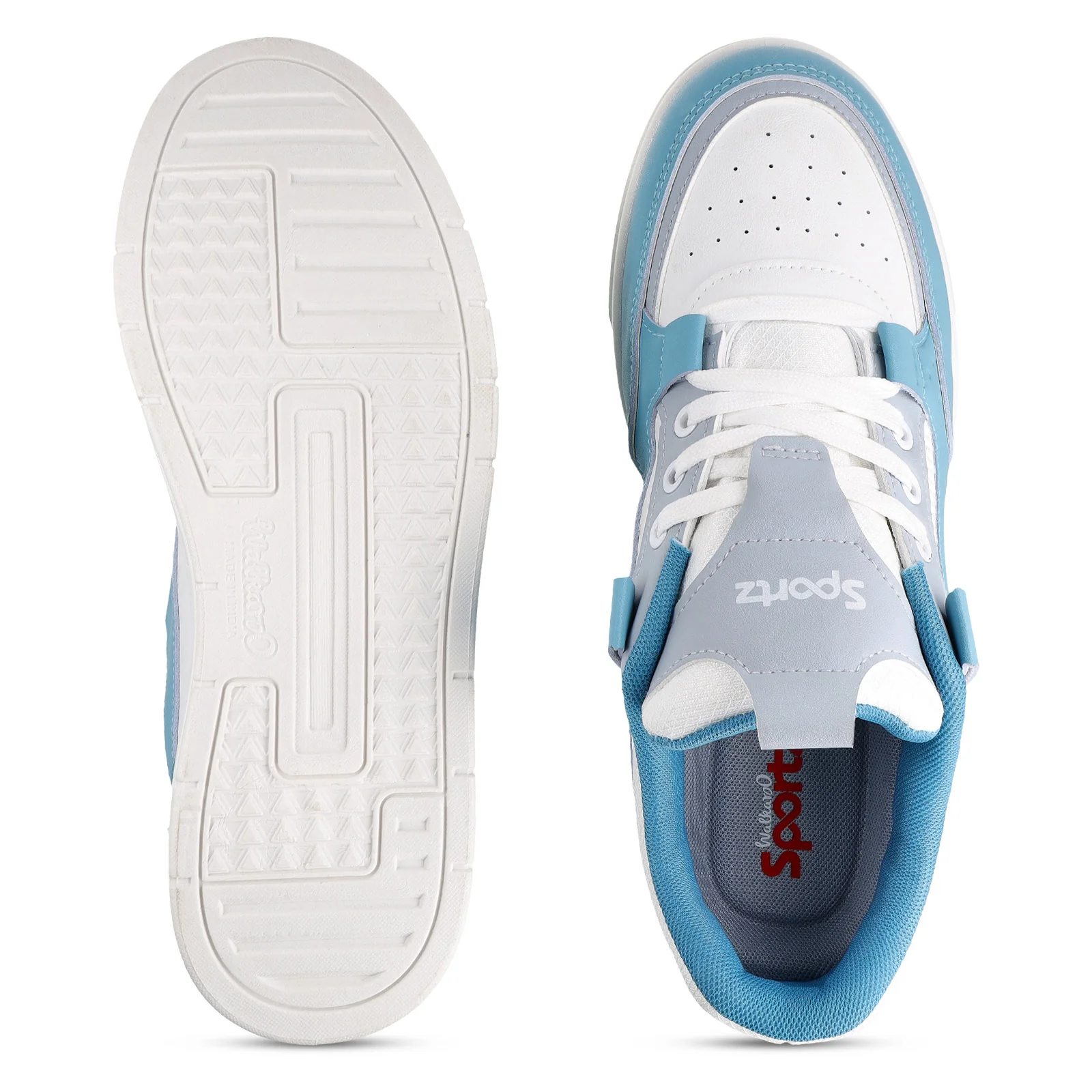 Men's Sports Sneakers - SGE24006 White Blue - Image 3