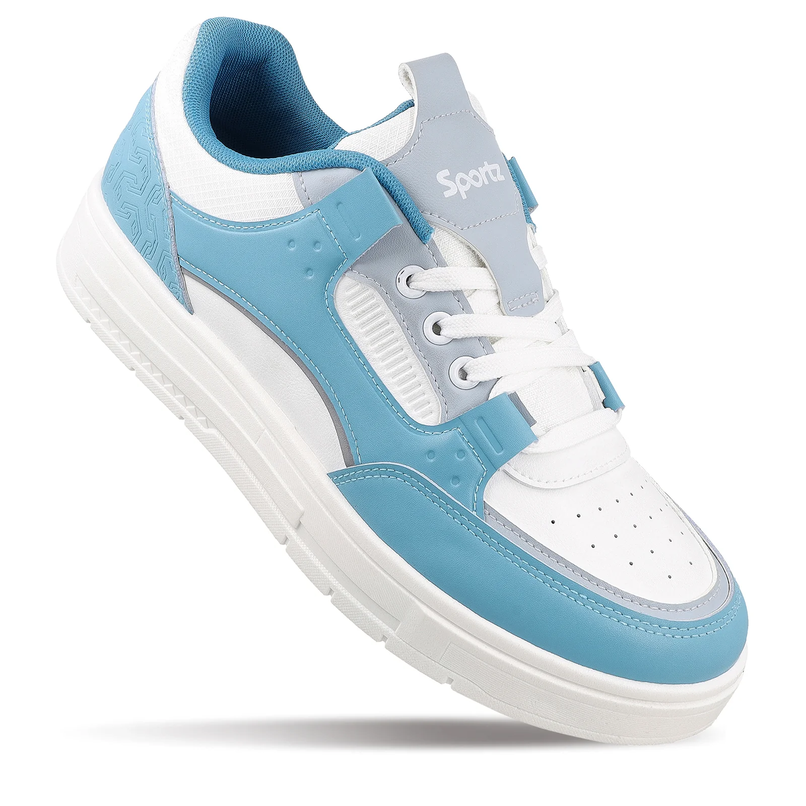 Men's Sports Sneakers - SGE24006 White Blue - Image 4