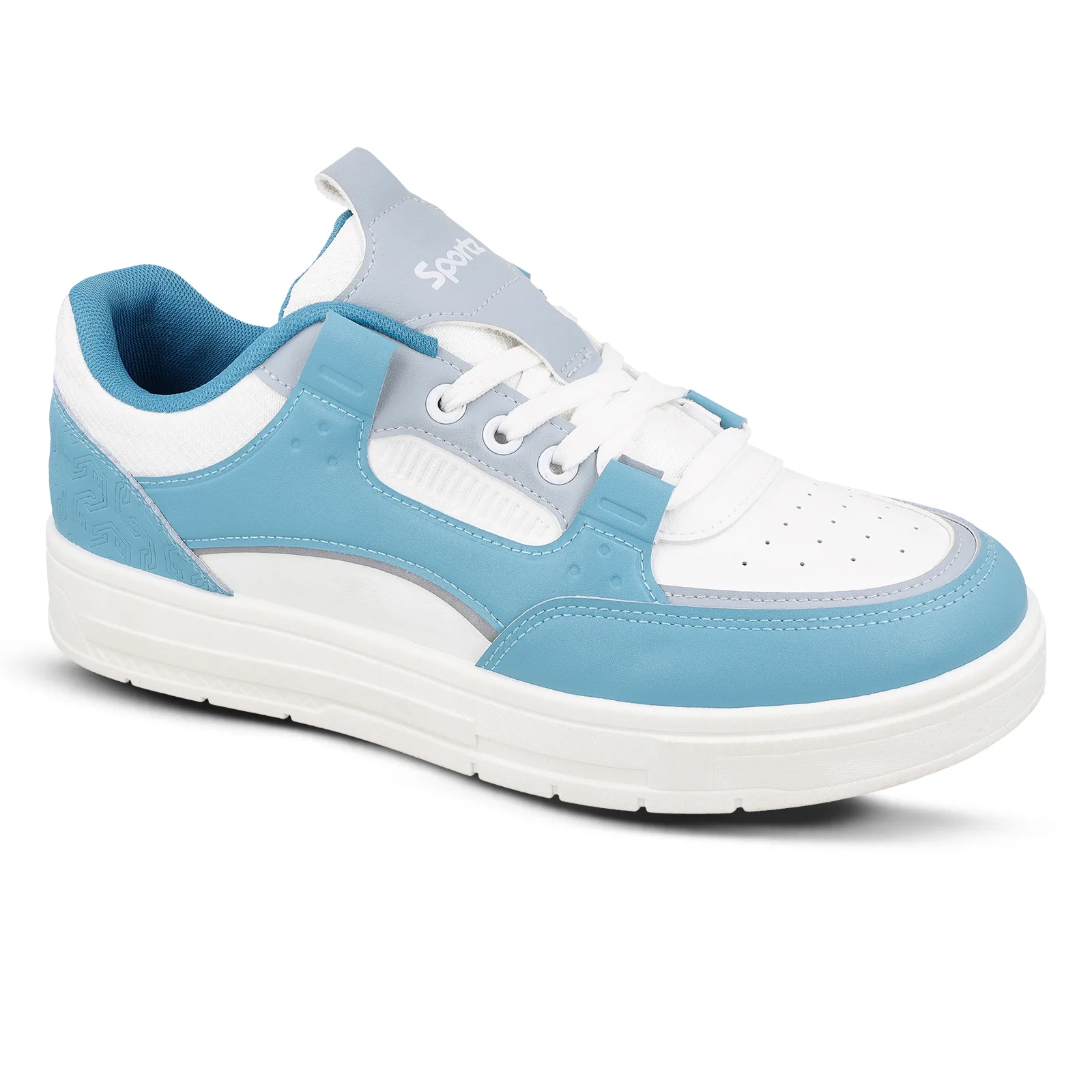 Men's Sports Sneakers - SGE24006 White Blue - Image 5
