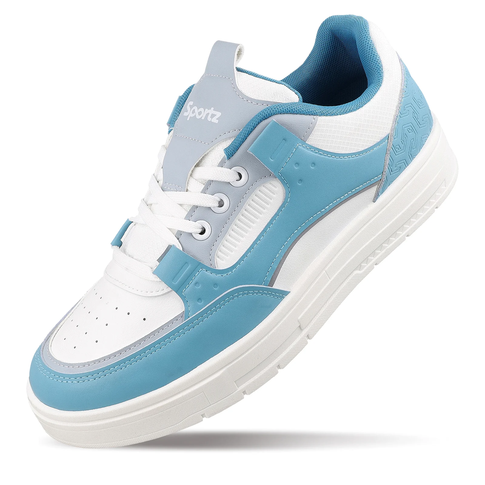 Men's Sports Sneakers - SGE24006 White Blue - Image 6