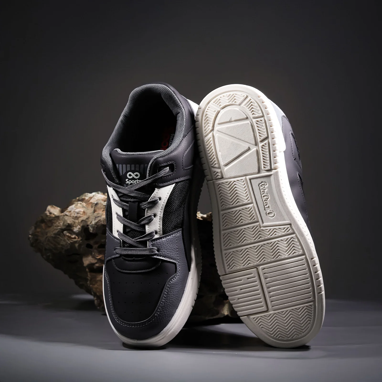 Men's Sports Sneakers - SGE24007 Black - Image 2