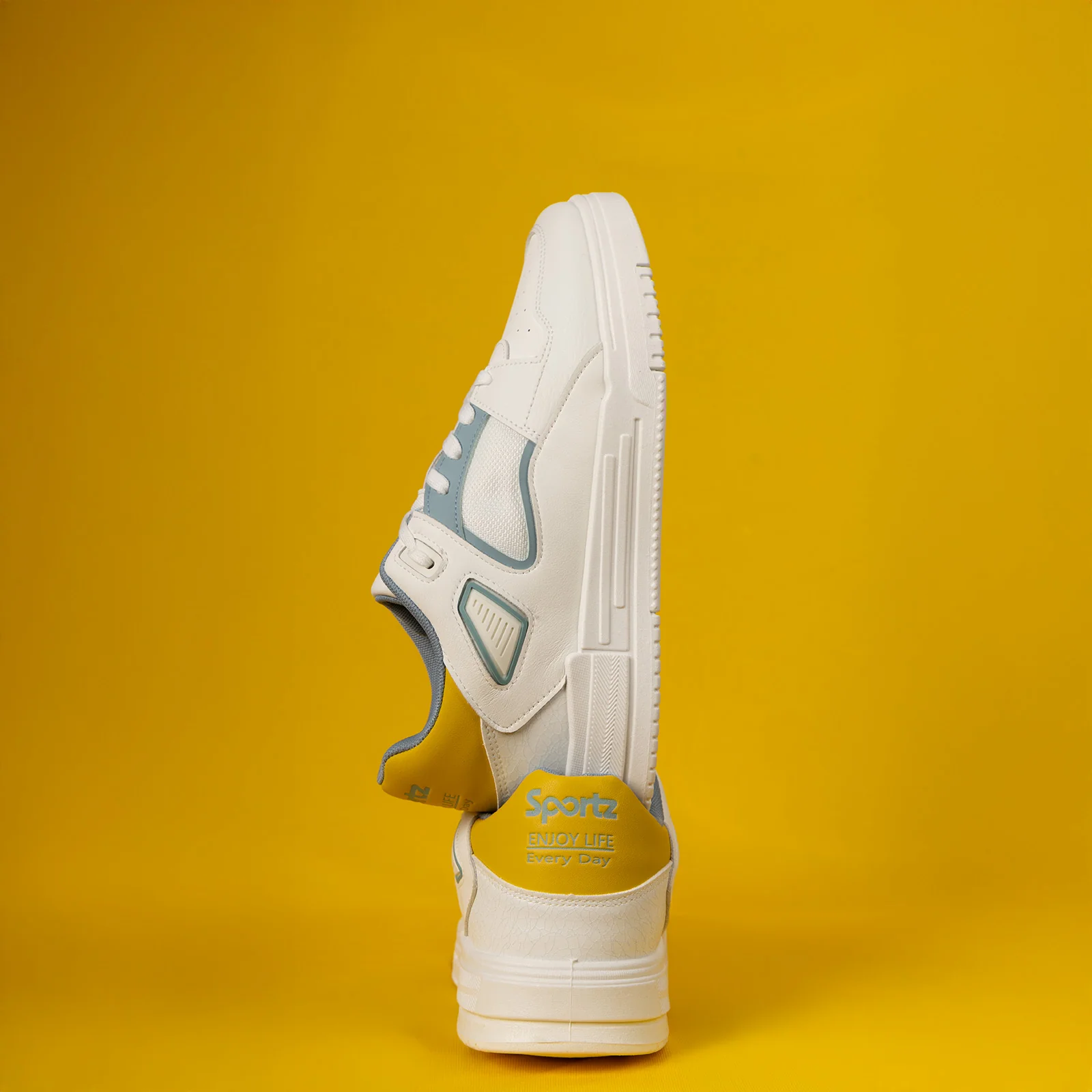 Men's Sports Sneakers - SGE24007 White Blue - Image 3